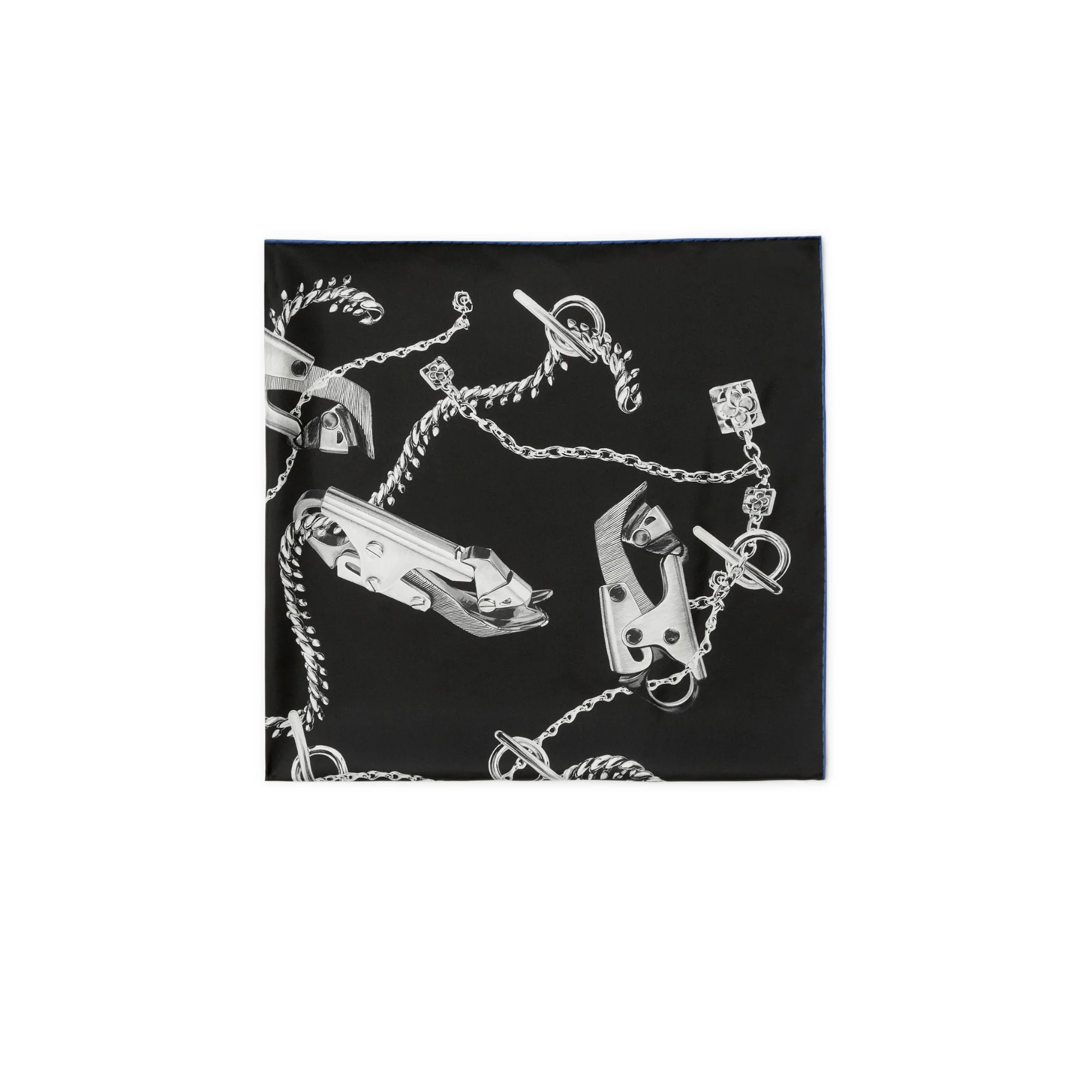 Knight Hardware Silk Scarf - Silver - Image 6