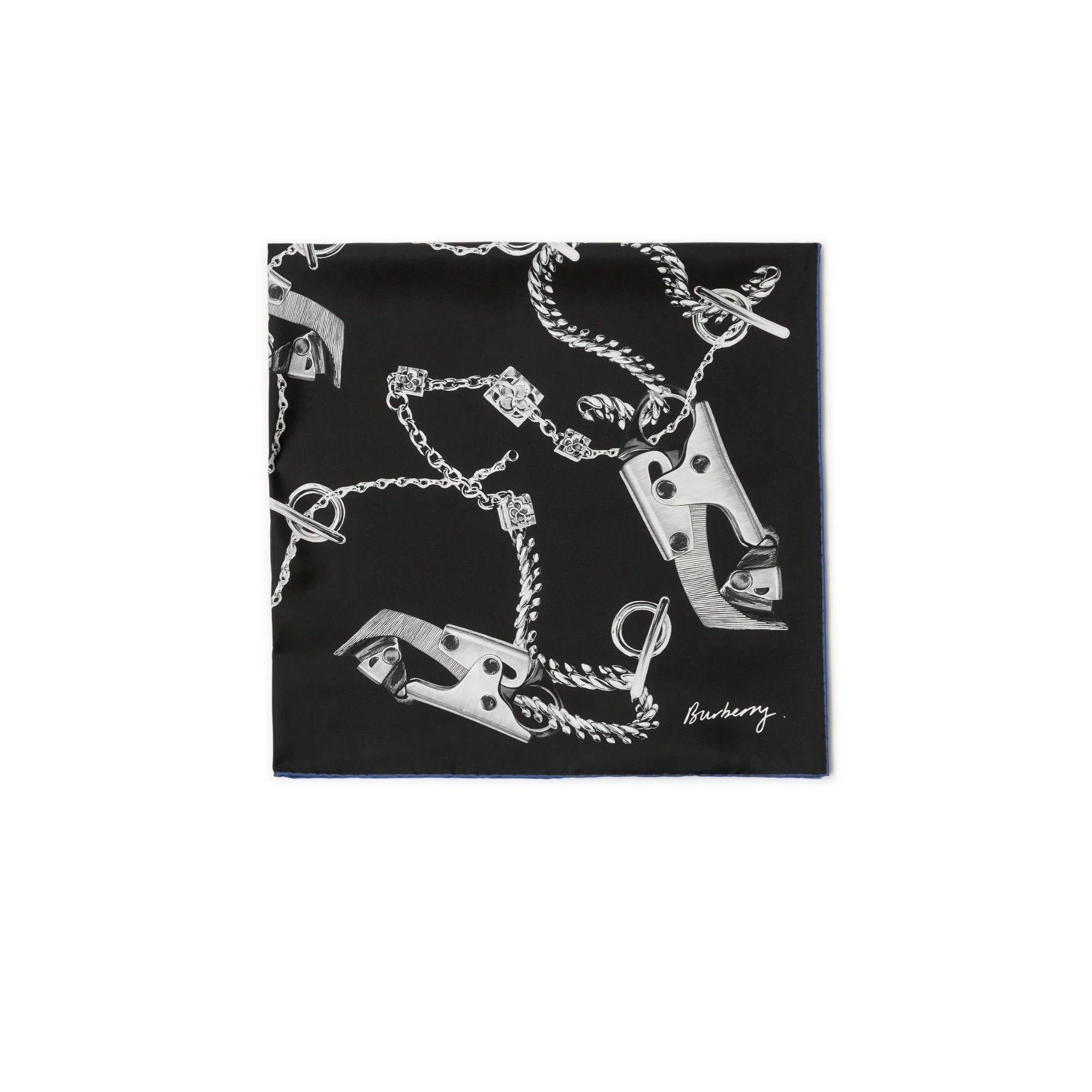 Knight Hardware Silk Scarf - Silver - Image 7