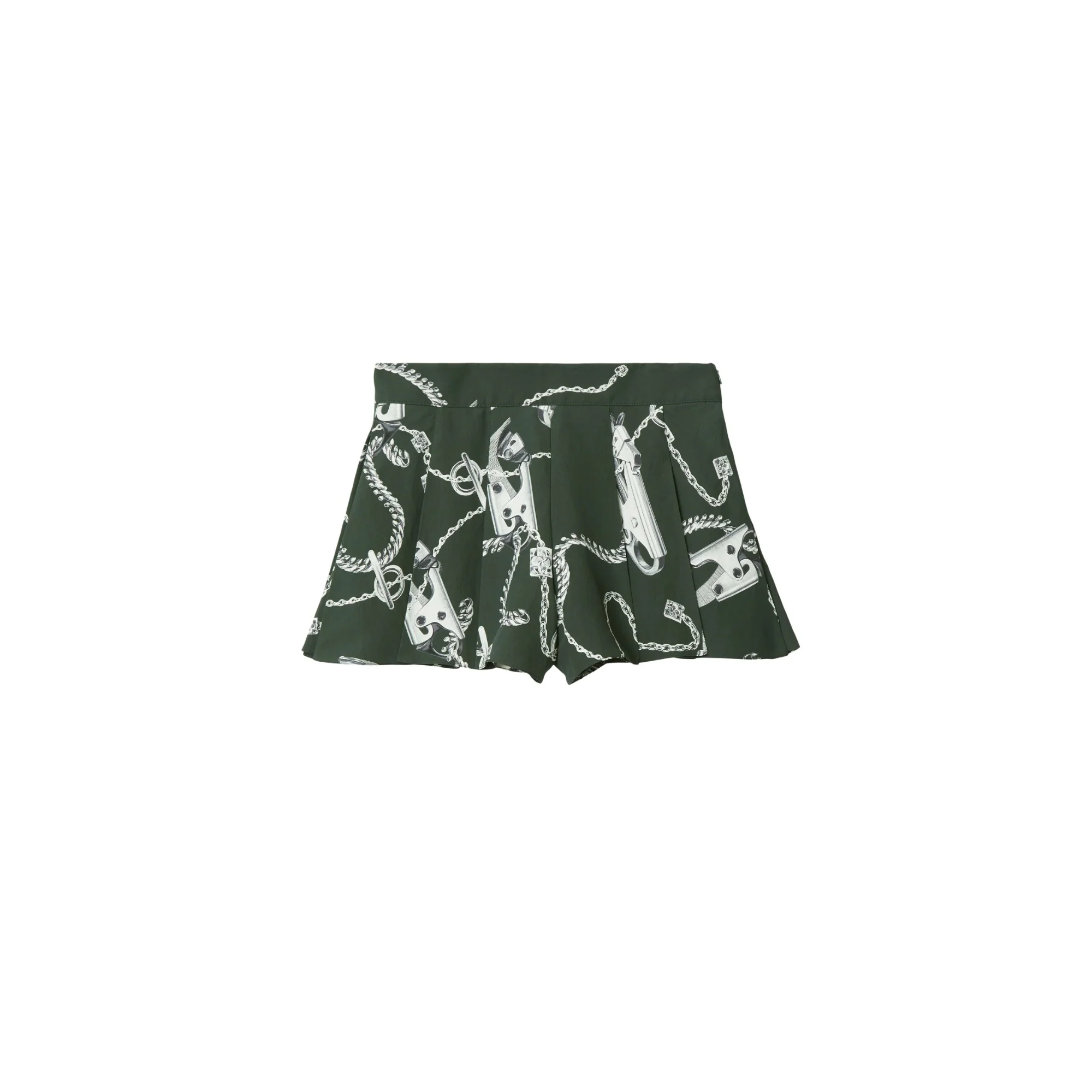 Knight Hardware Taffeta Shorts - Silver/Green