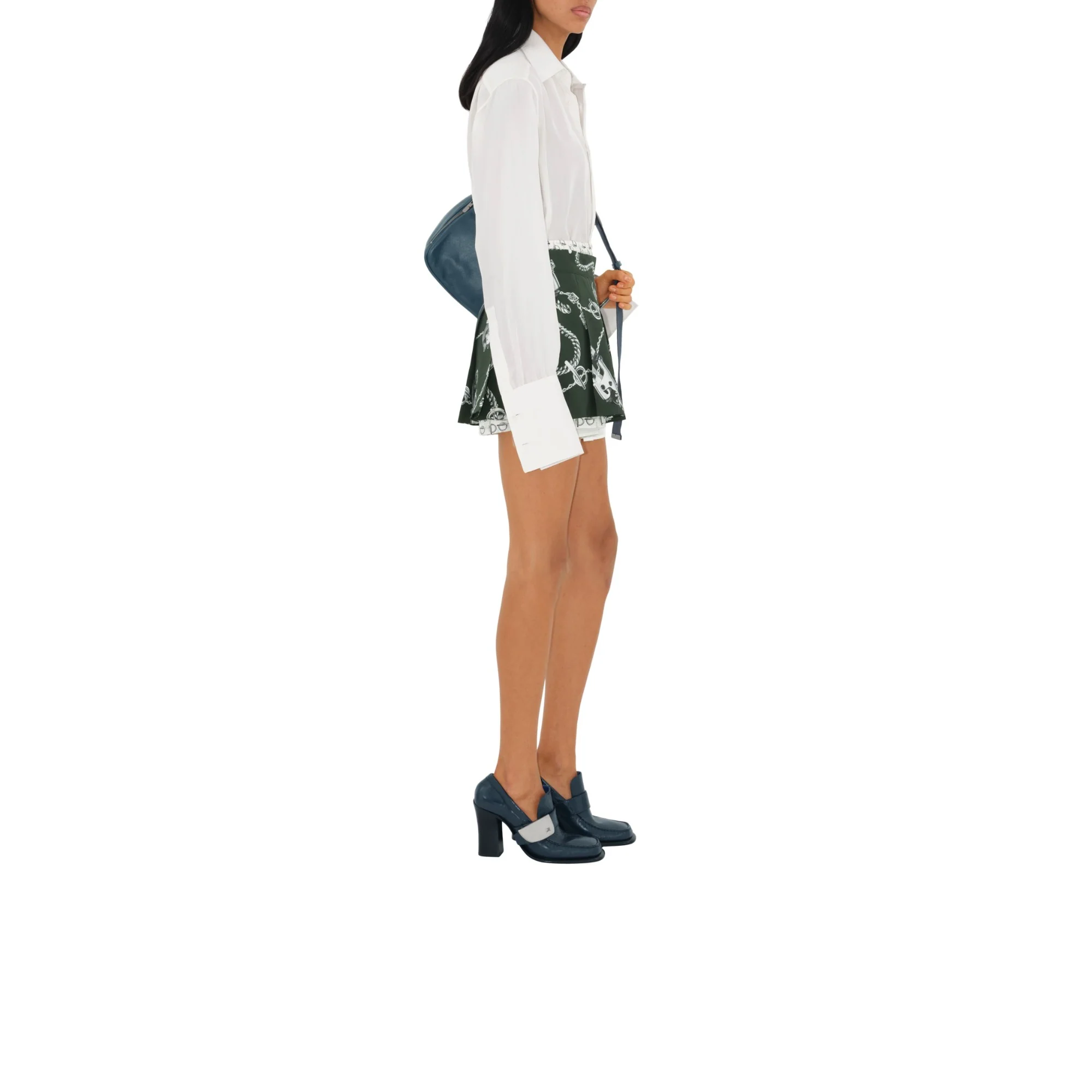 Knight Hardware Taffeta Shorts - Silver/Green - Image 3
