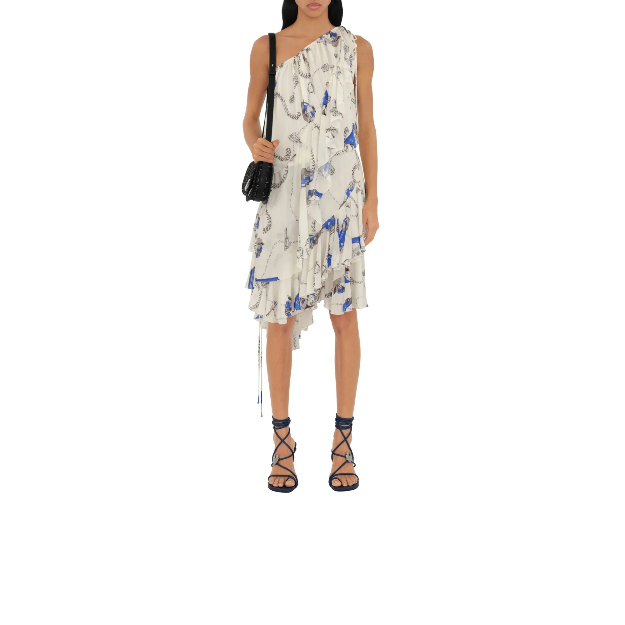 Knight Hardware Jersey Dress - Blue/White - Image 2
