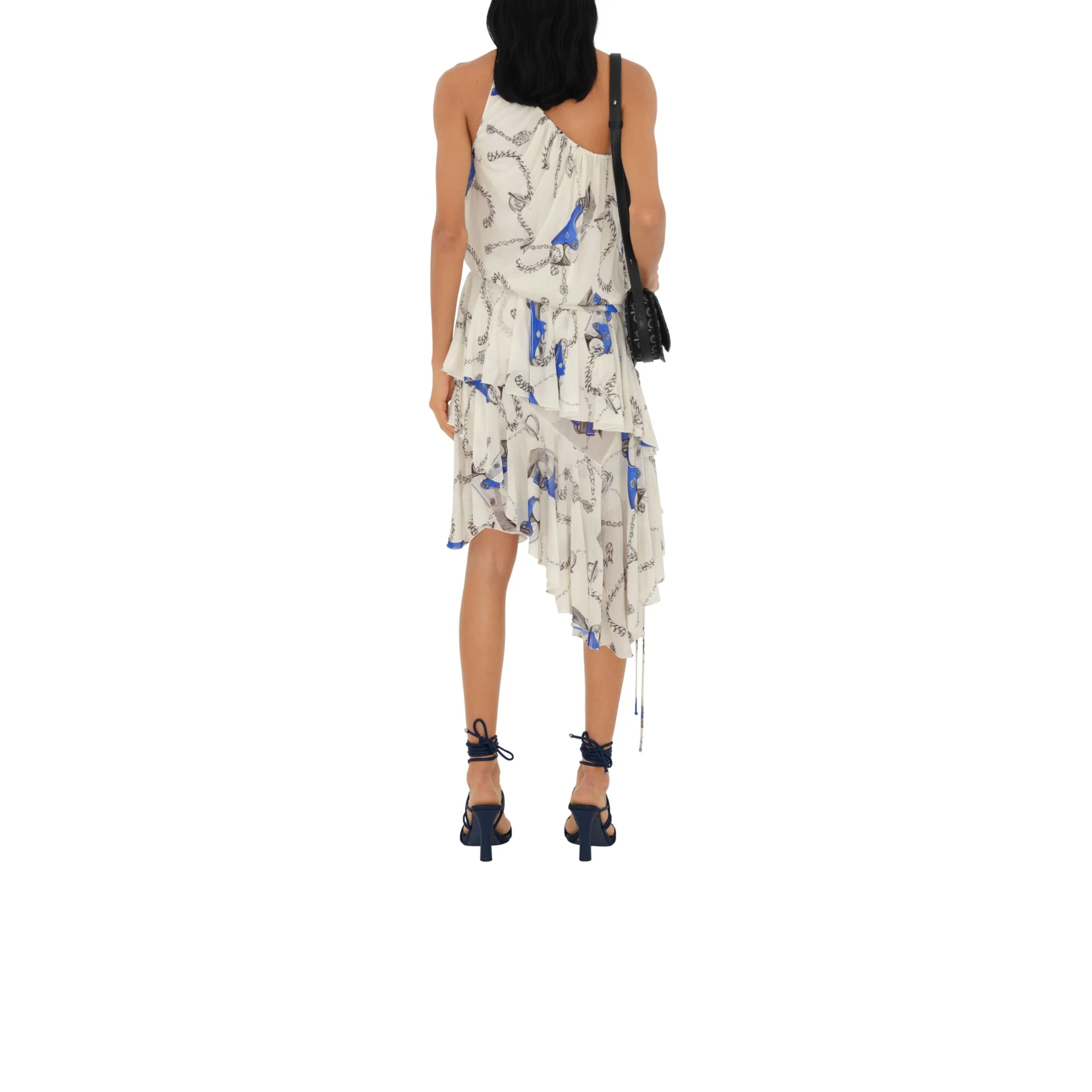 Knight Hardware Jersey Dress - Blue/White - Image 4