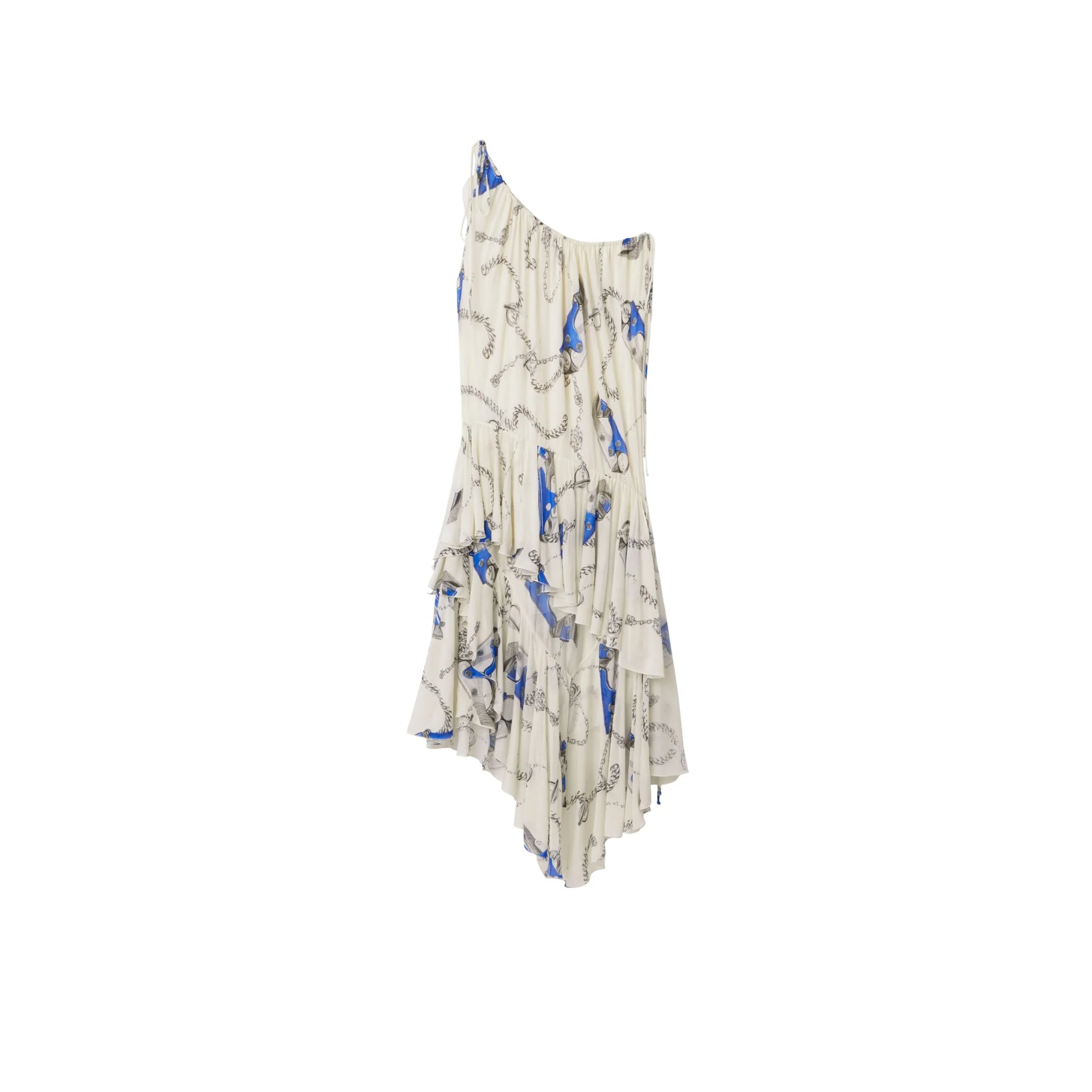 Knight Hardware Jersey Dress - Blue/White - Image 5