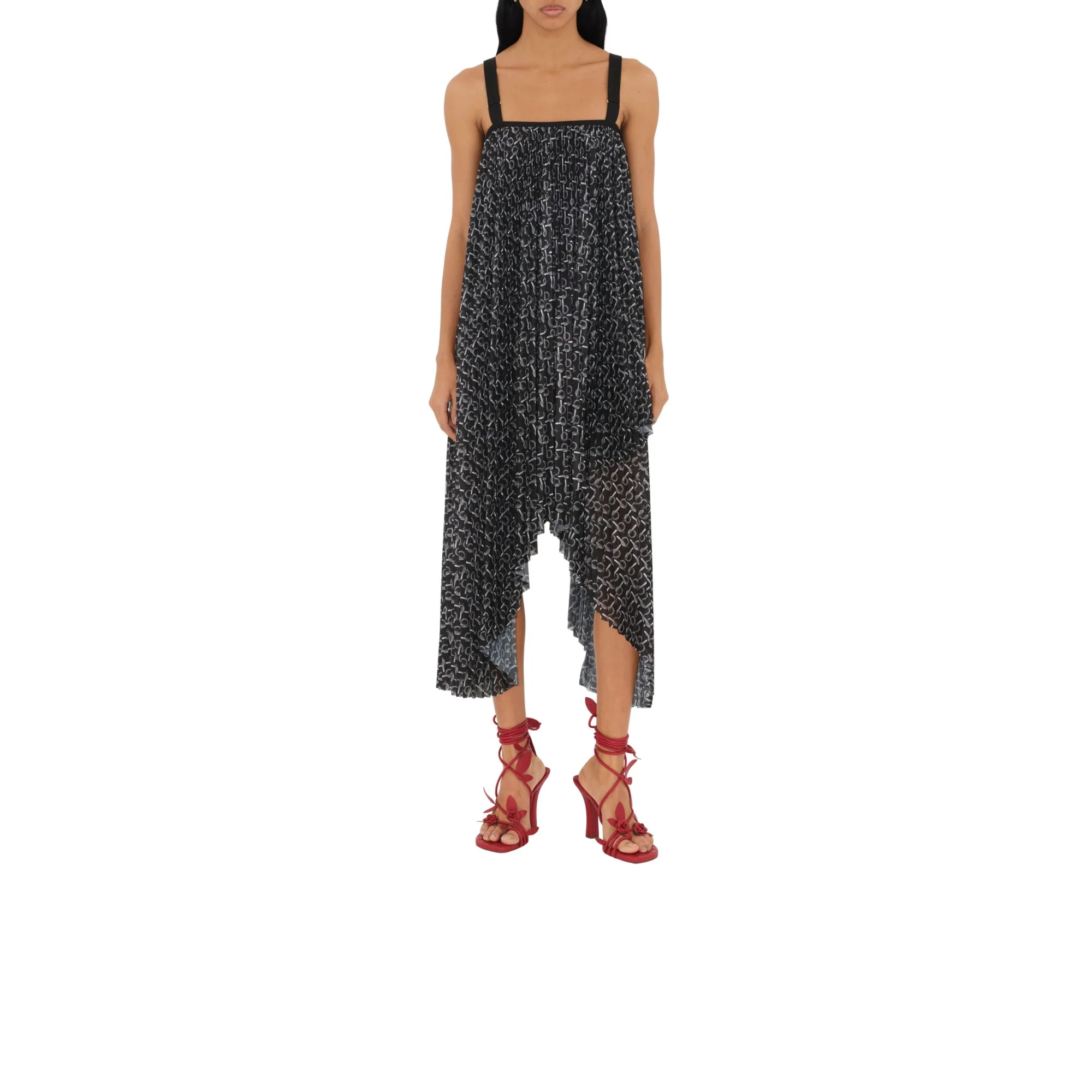 B Jersey Dress - Silver/Black - Image 2