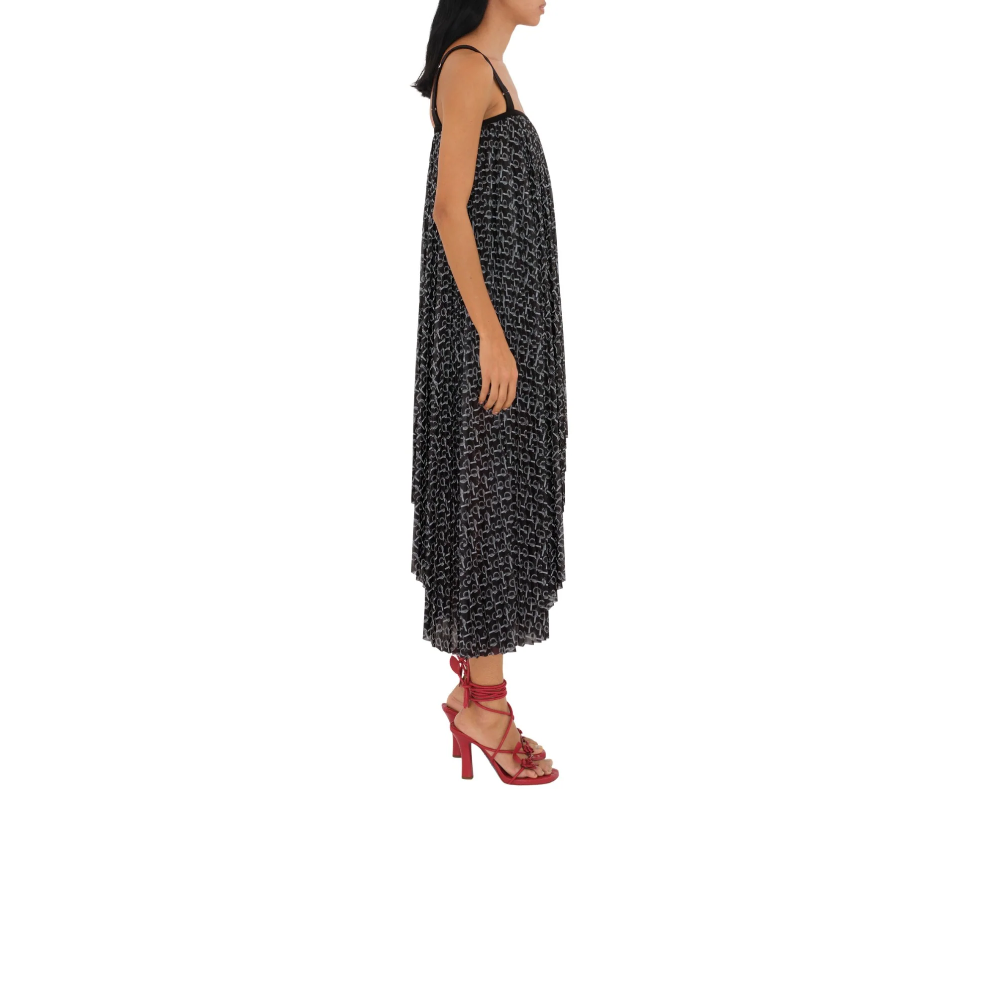 B Jersey Dress - Silver/Black - Image 3
