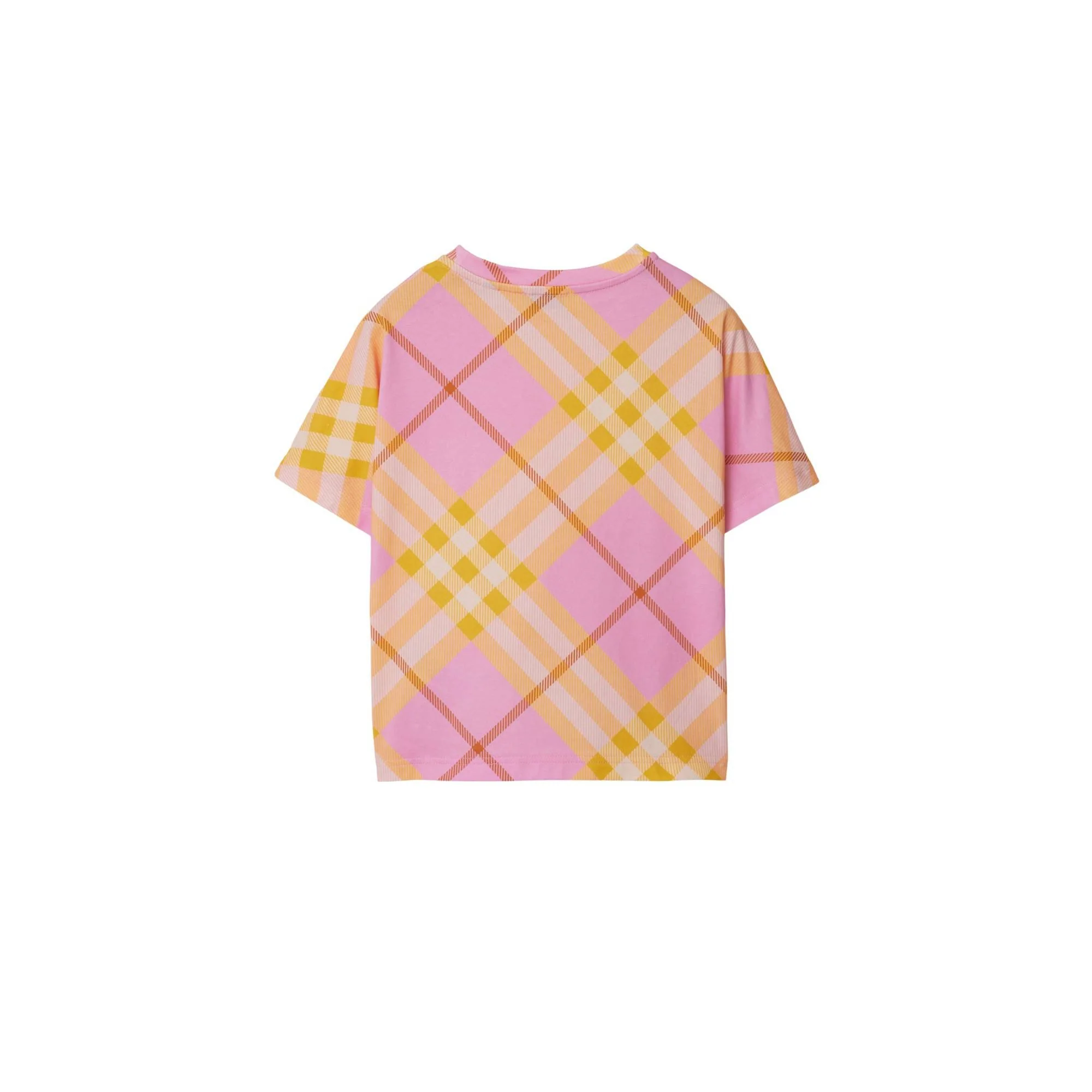 Check Cotton T-shirt - Carnation Pnk IP Check - Image 2