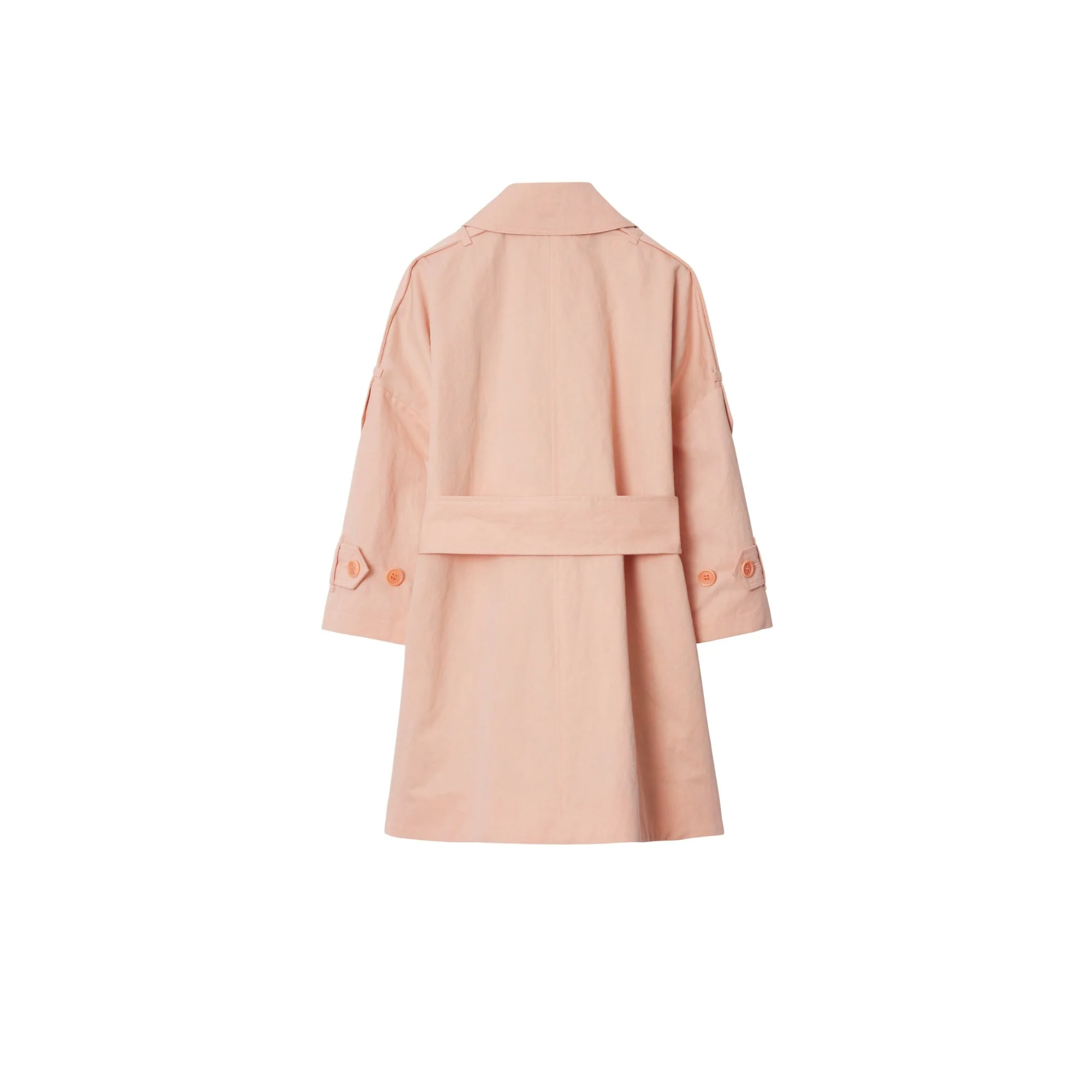 Nylon Cotton Car Coat - Apricot Pink - Image 3