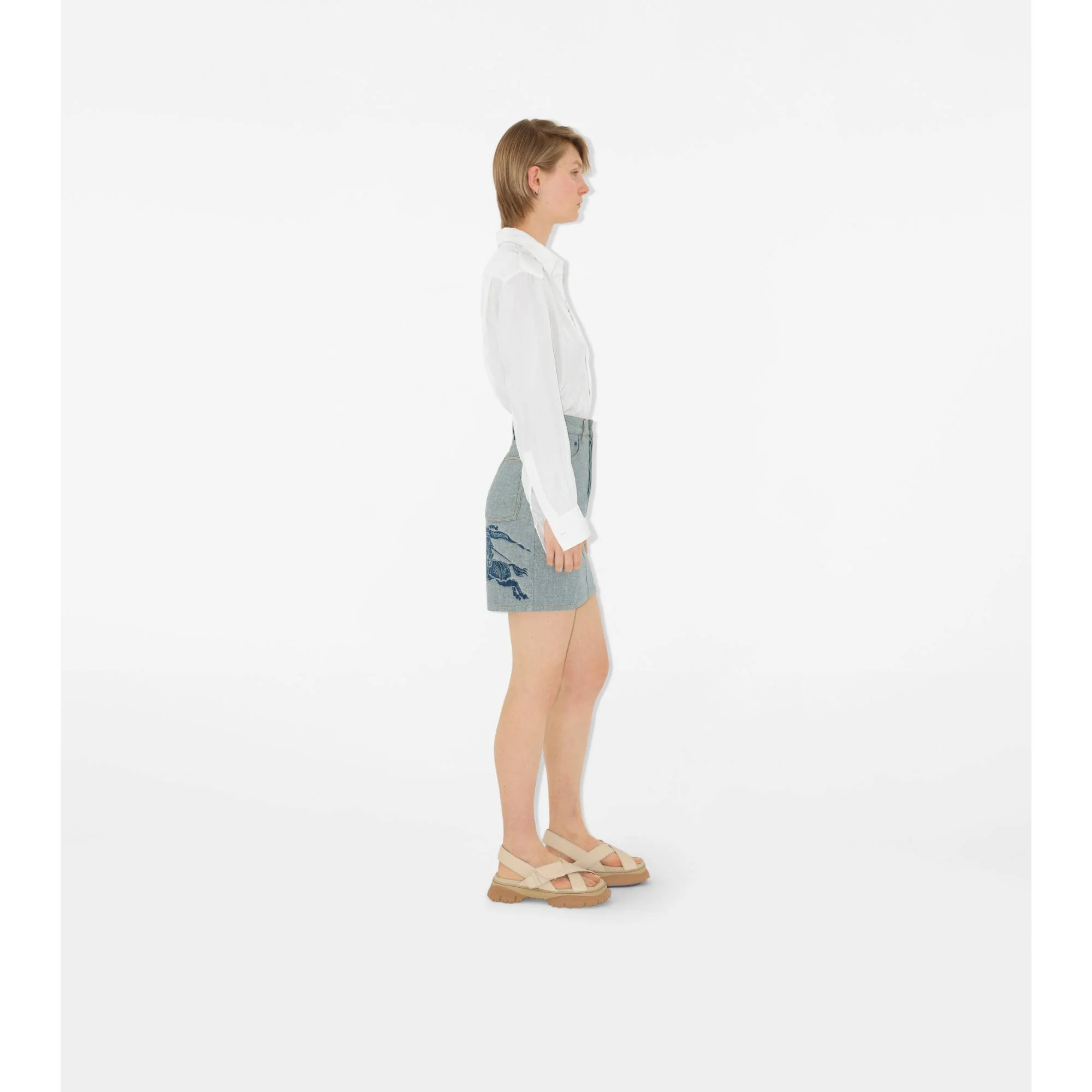EKD Denim Skirt - Denim Blue - Image 3