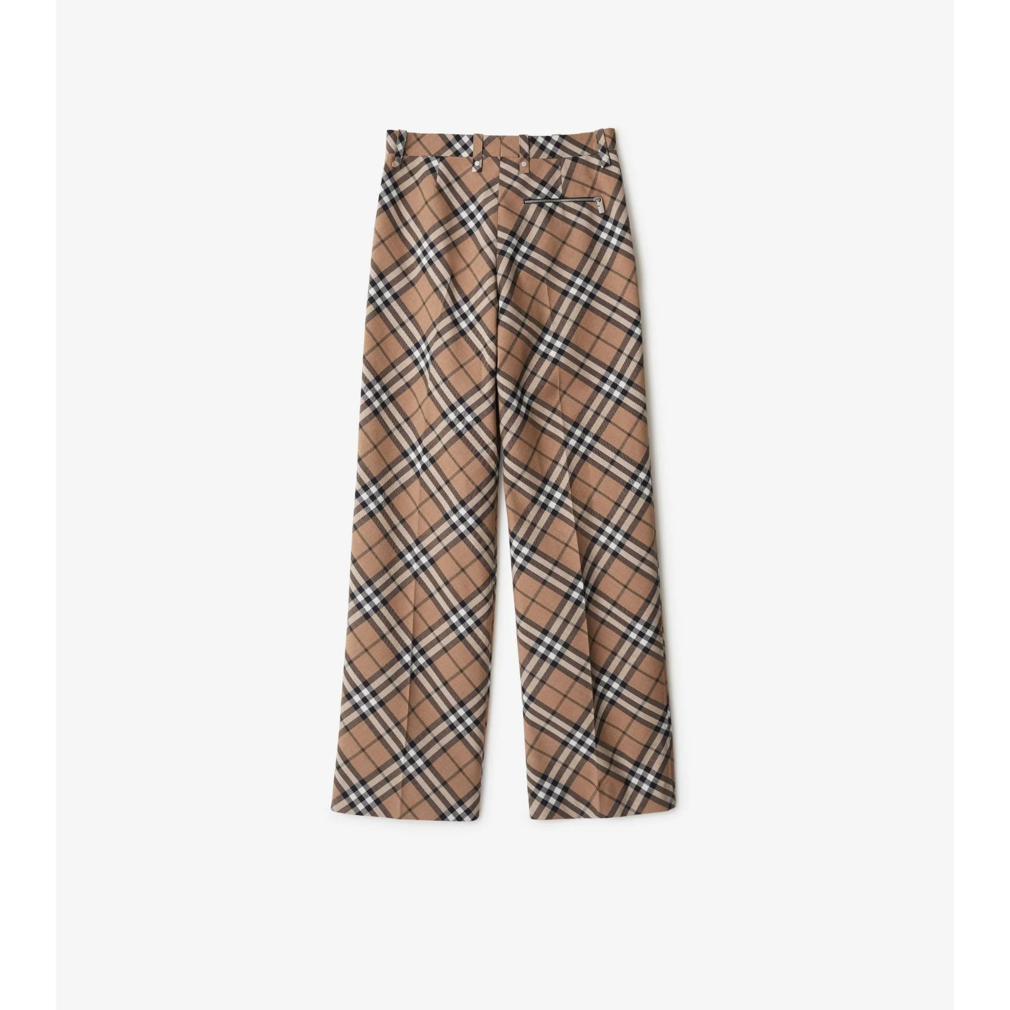 Check Wool Blend Tailored Trousers - Linden IP Check - Image 5