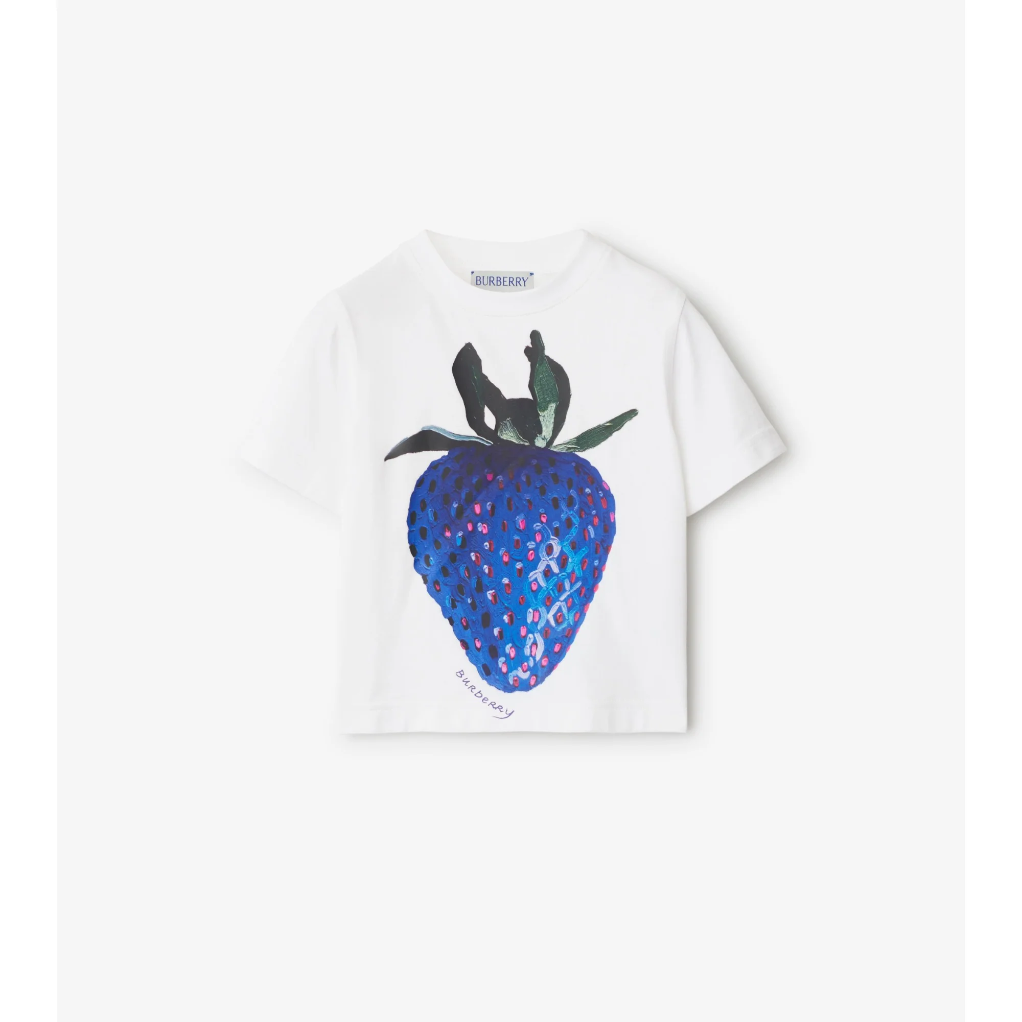 Strawberry Cotton T-shirt - White