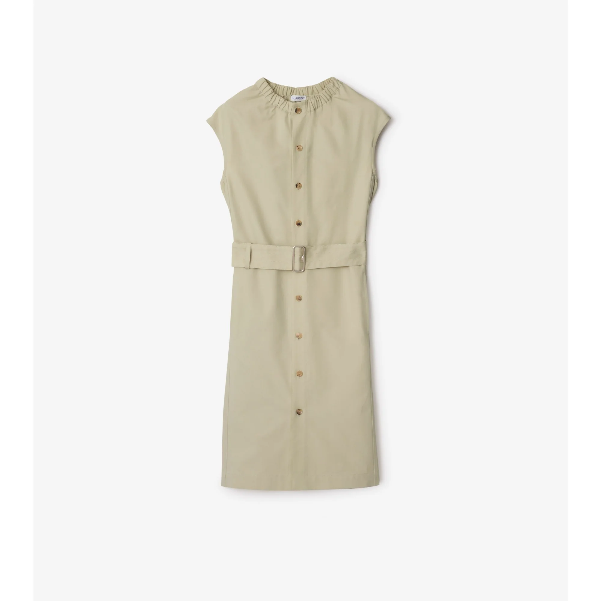 Cotton Blend Dress - Plaster