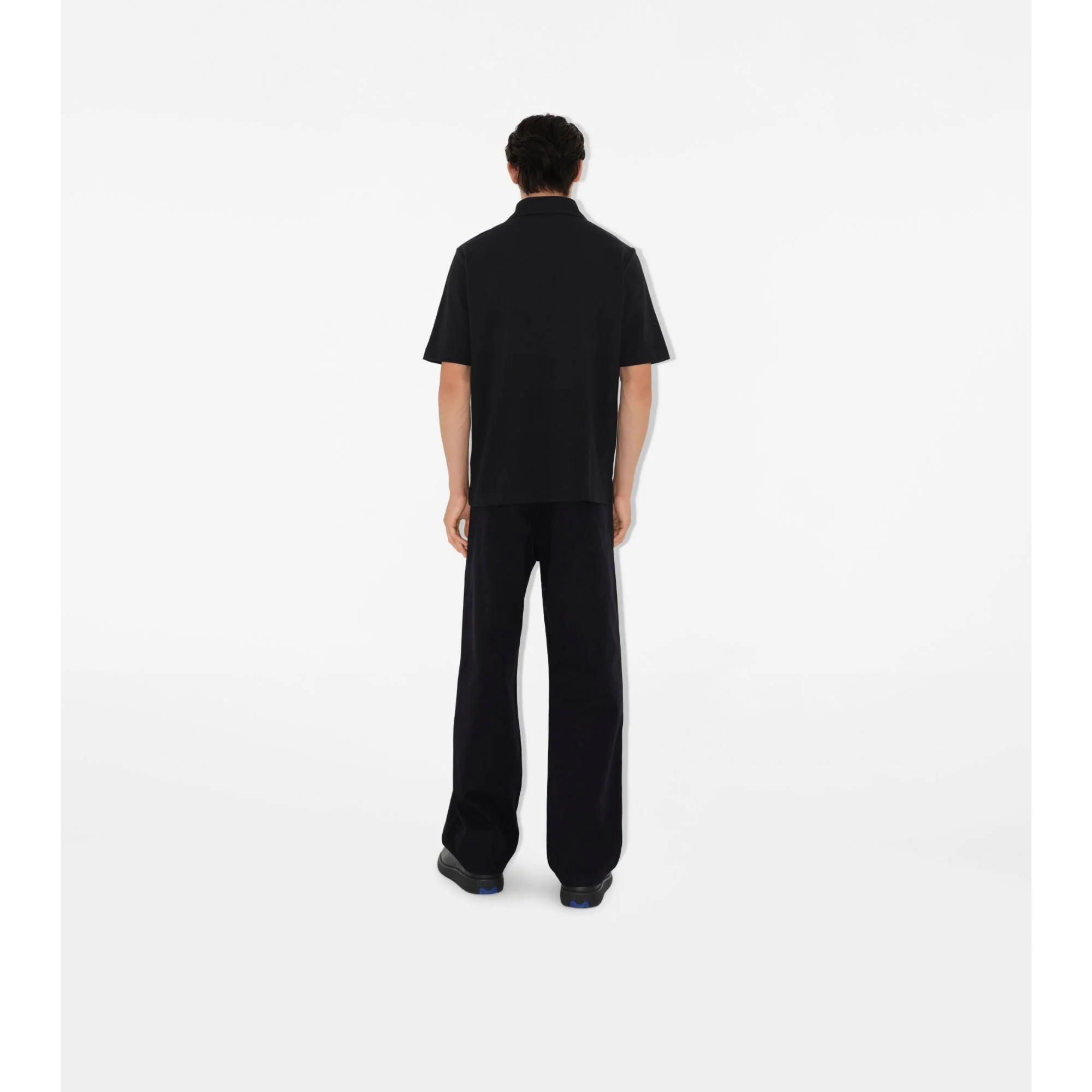 Cotton Polo Shirt - Black - Image 4