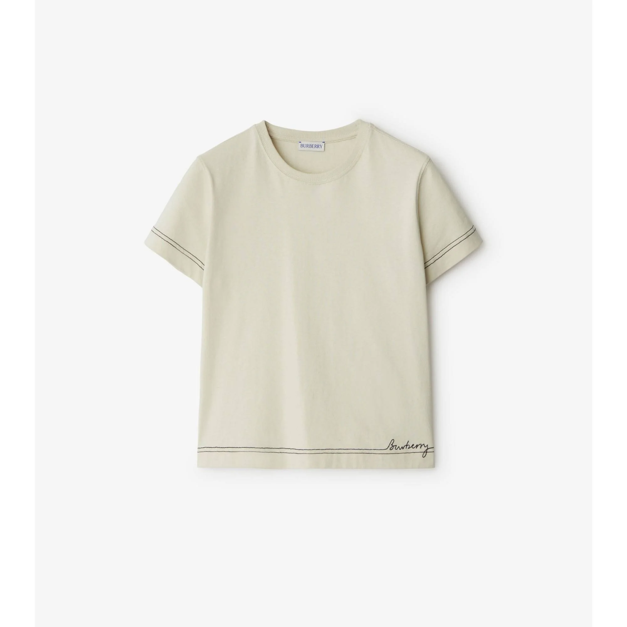 Boxy Cotton T-shirt - Plaster