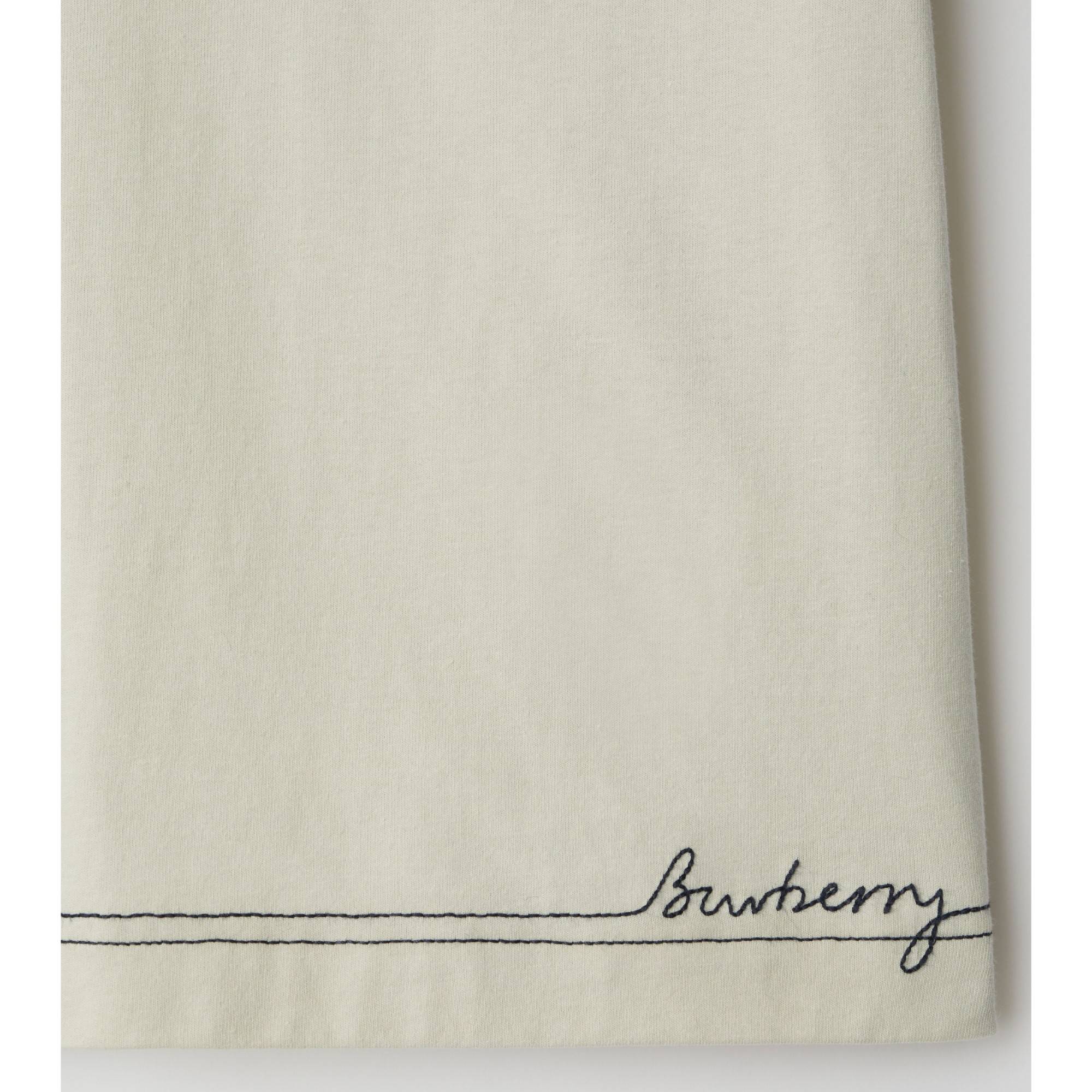 Boxy Cotton T-shirt - Plaster - Image 6