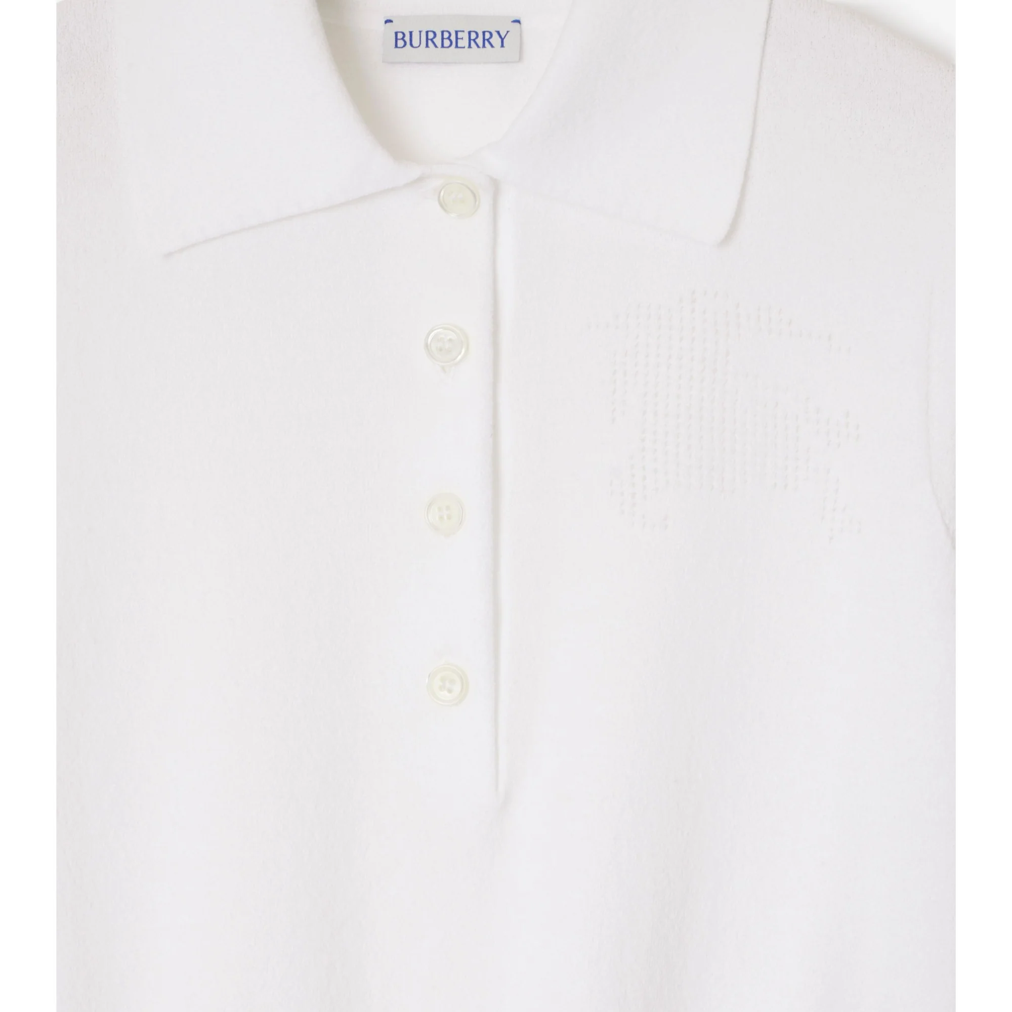 Cotton Blend Polo Shirt - Chalk - Image 6