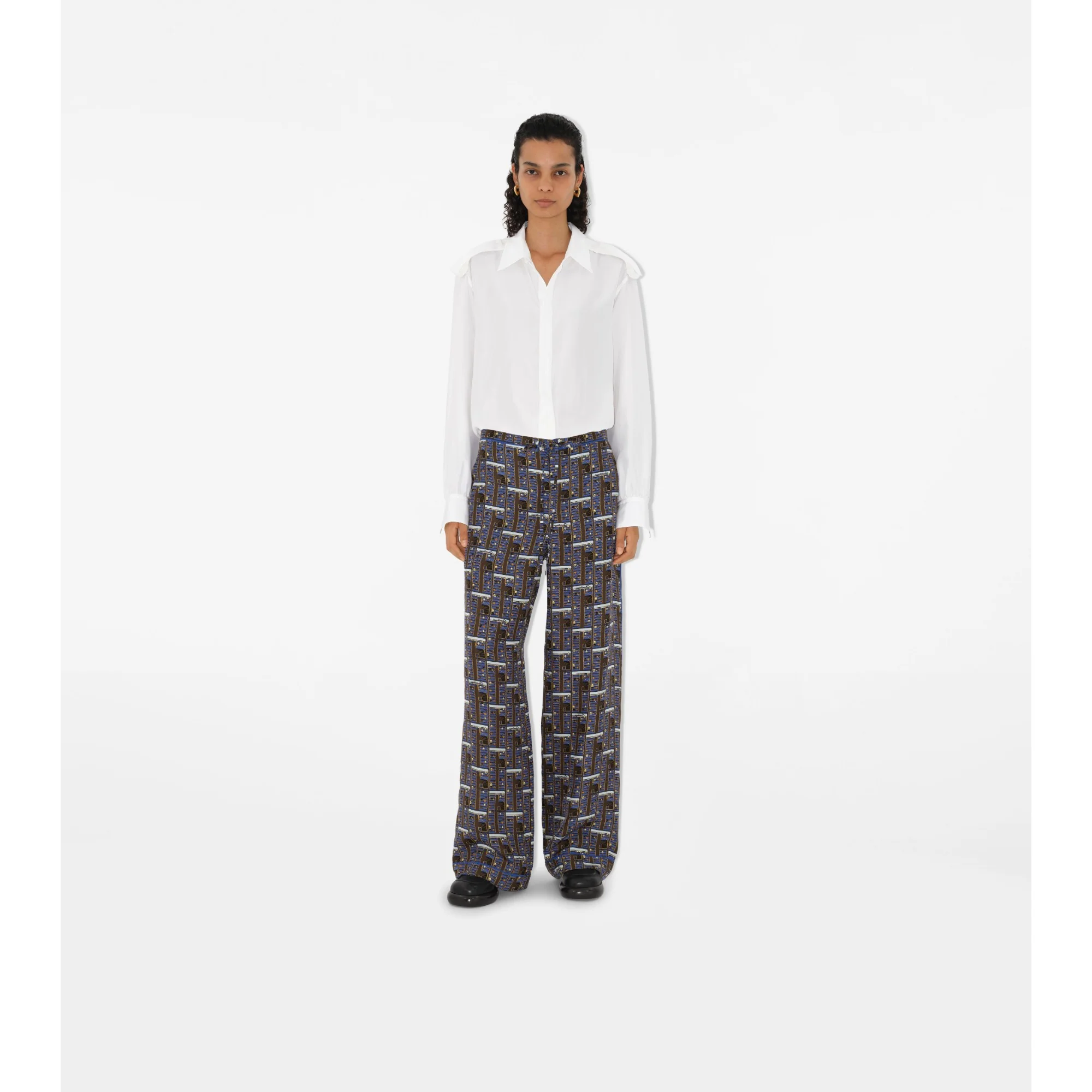 Bus Silk Pyjama Trousers - Knight IP Pattern - Image 2
