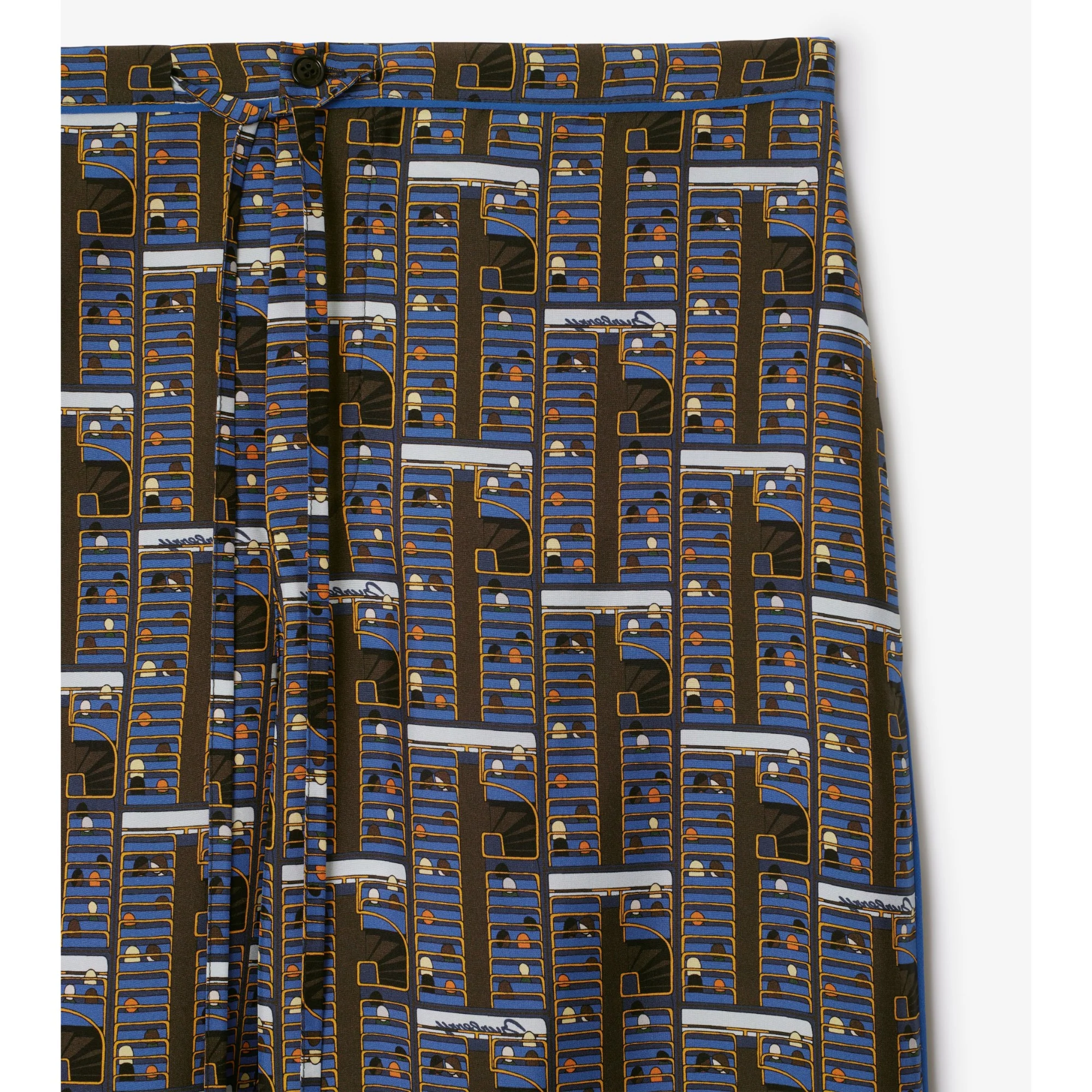 Bus Silk Pyjama Trousers - Knight IP Pattern - Image 5