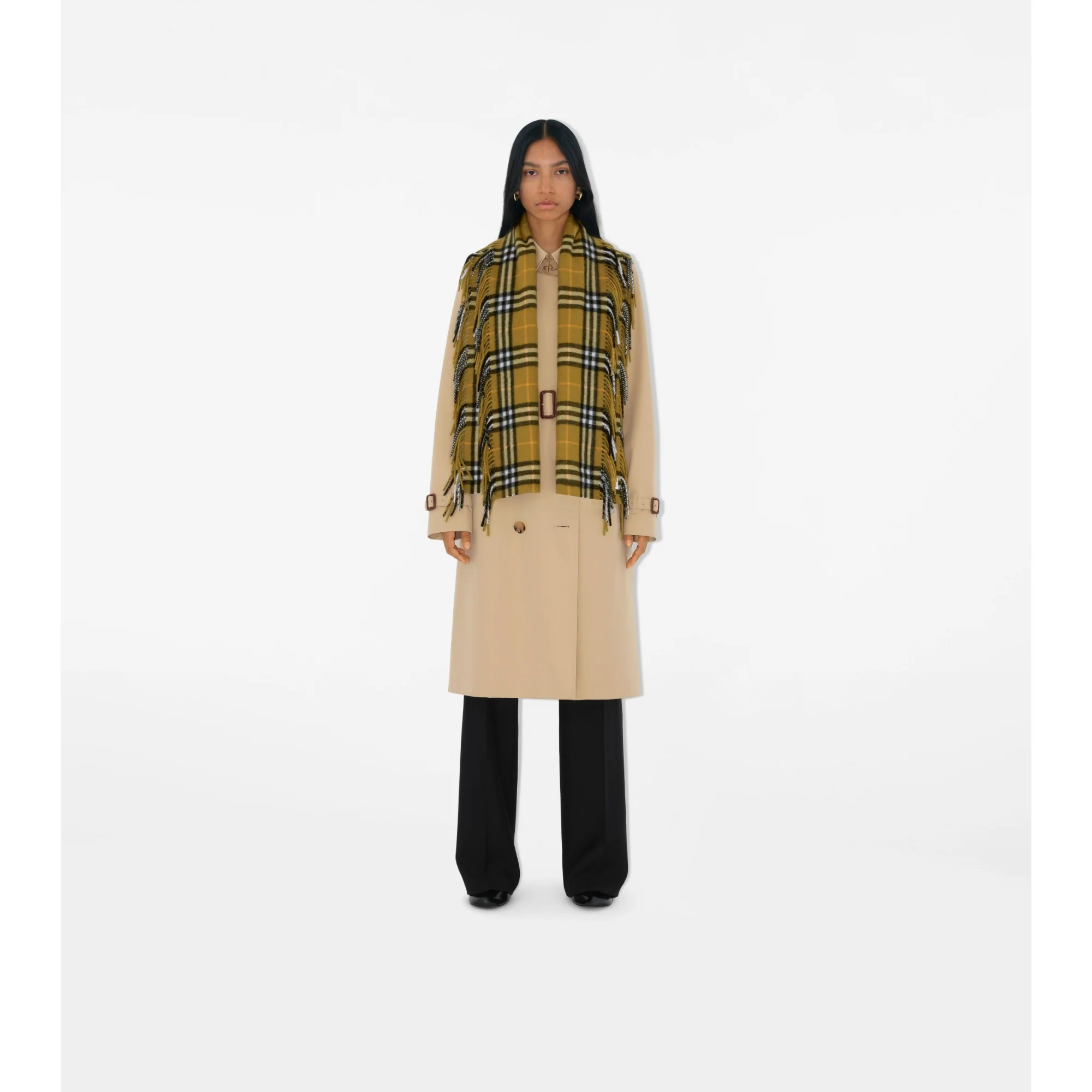 Check Cashmere Happy Scarf - Oxide - Image 3