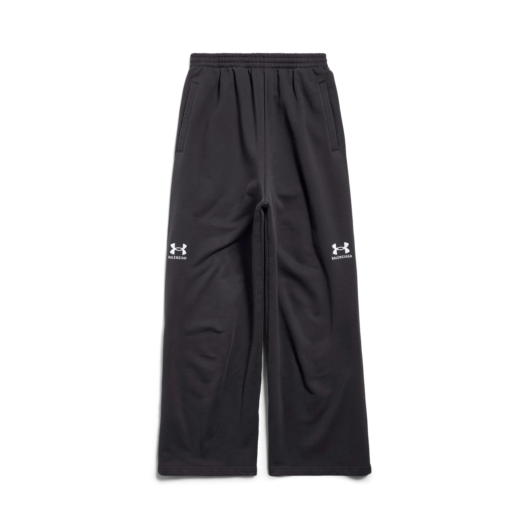 Baggy Sweatpants - Washed Black/White