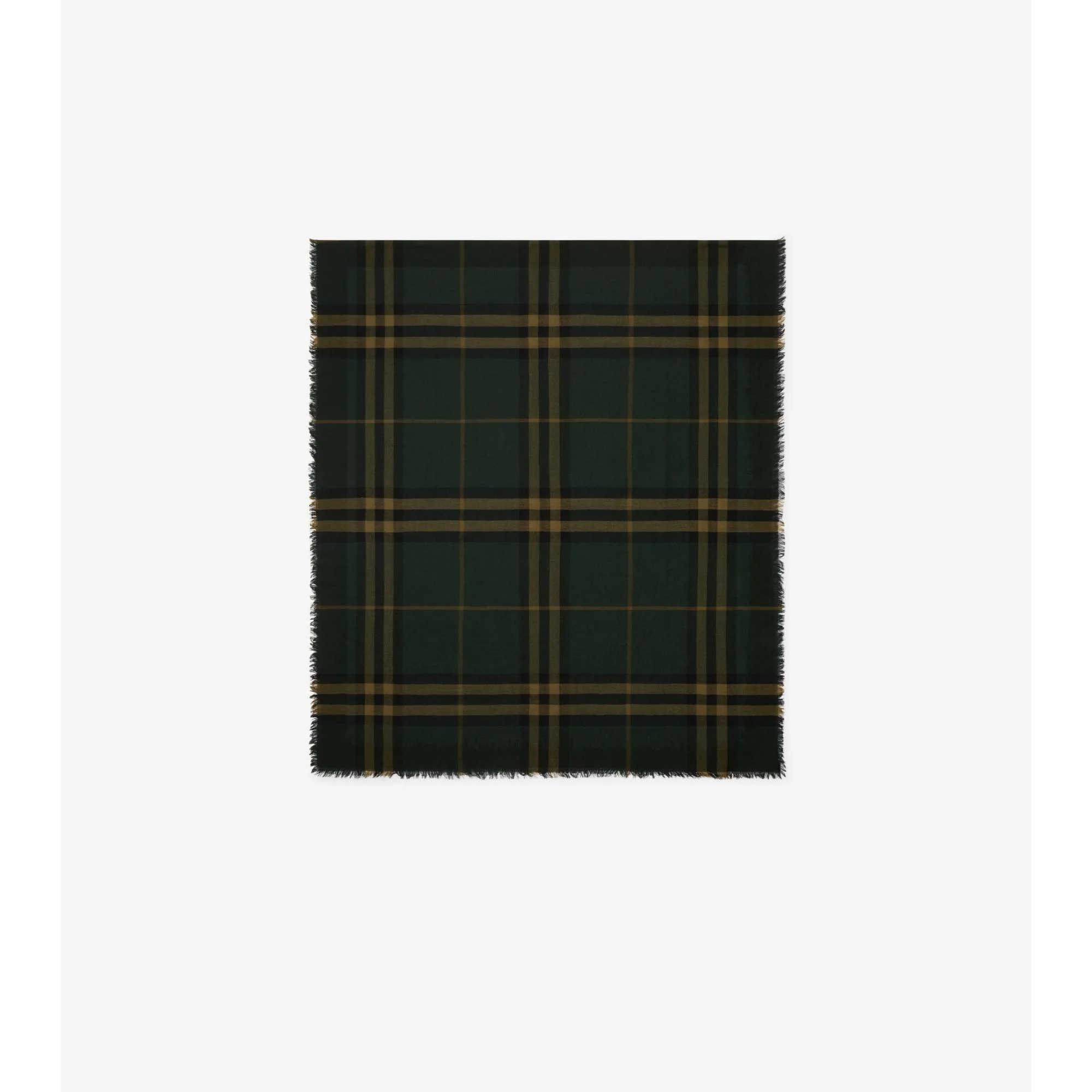 Check Wool Scarf - Shadow