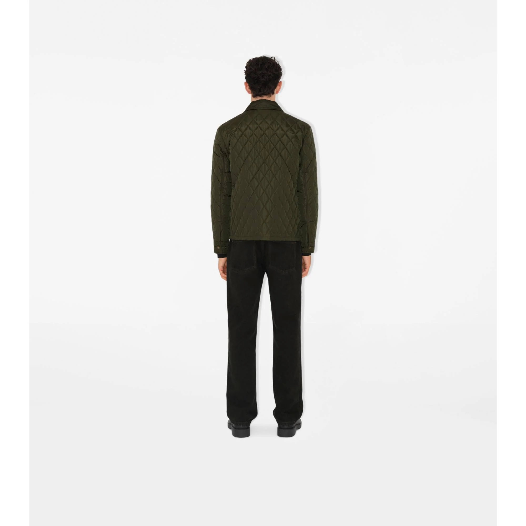 Quilted Nylon Overshirt - Shale - Image 4
