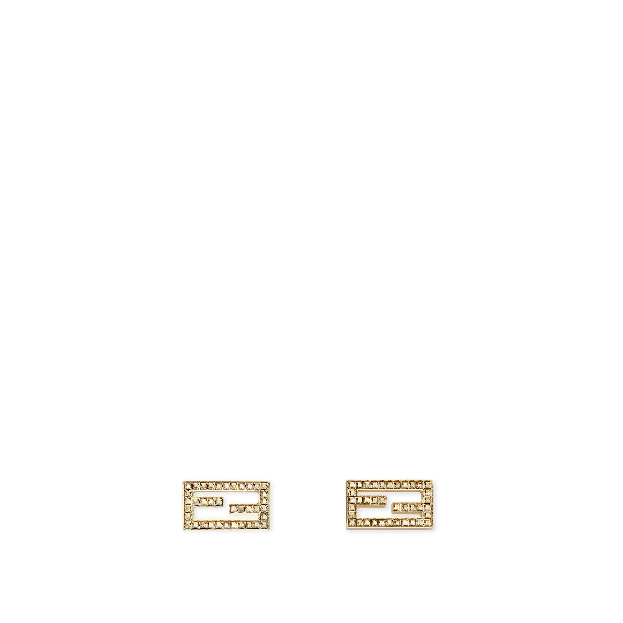 Women's Baguette Earrings - Soft Gold + Crystal Golden Shadow