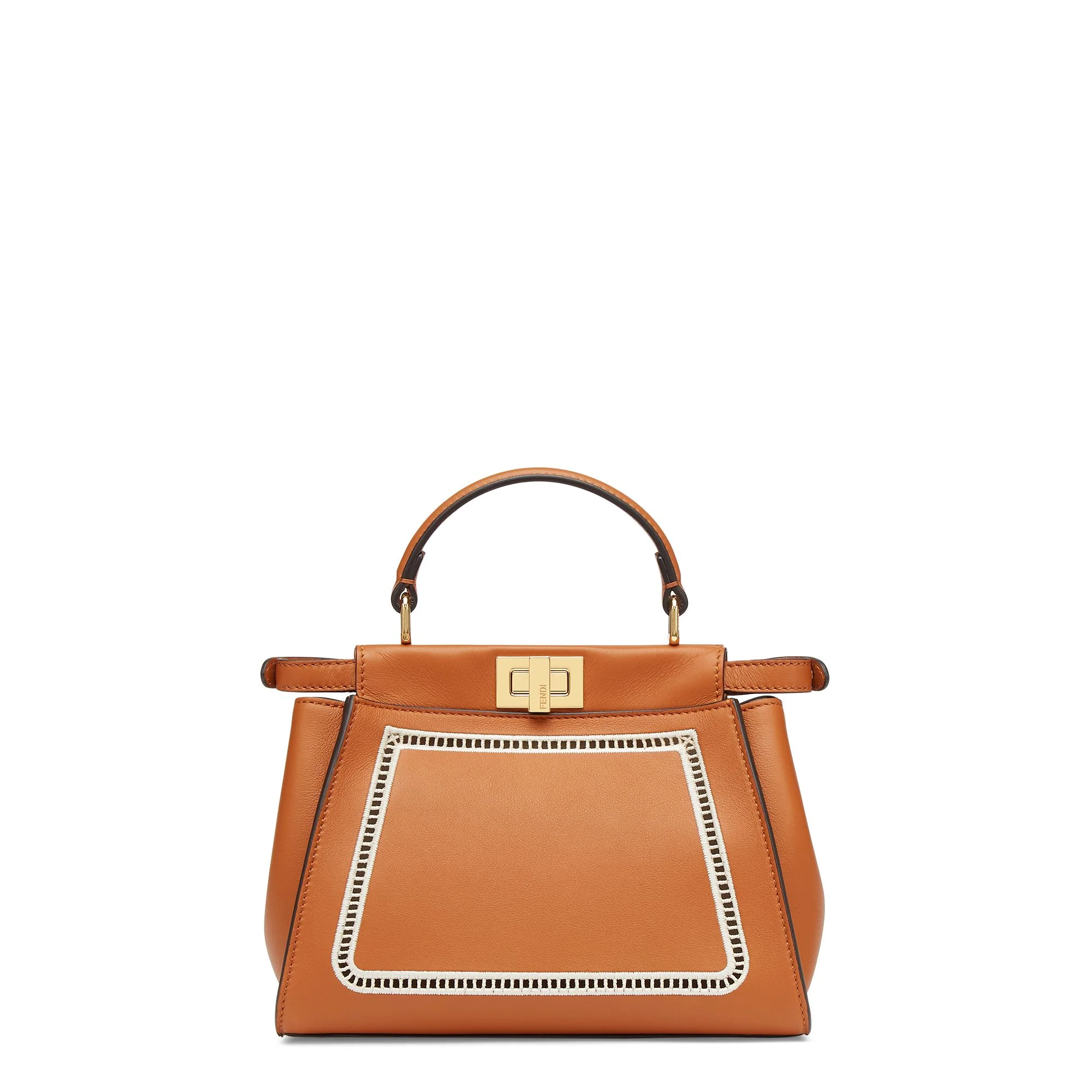 Women's Peekaboo Mini - Brandy + White Garza + Soft Gold - Image 3