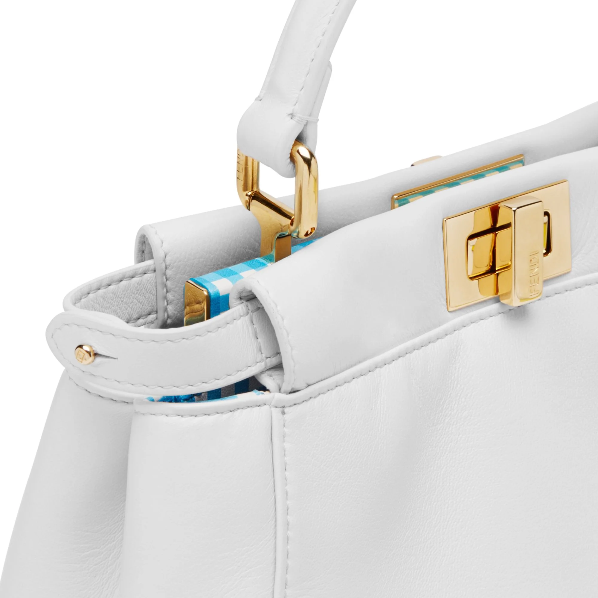 Women's Peekaboo Mini - White + Pool + White + Soft Gold - Image 5