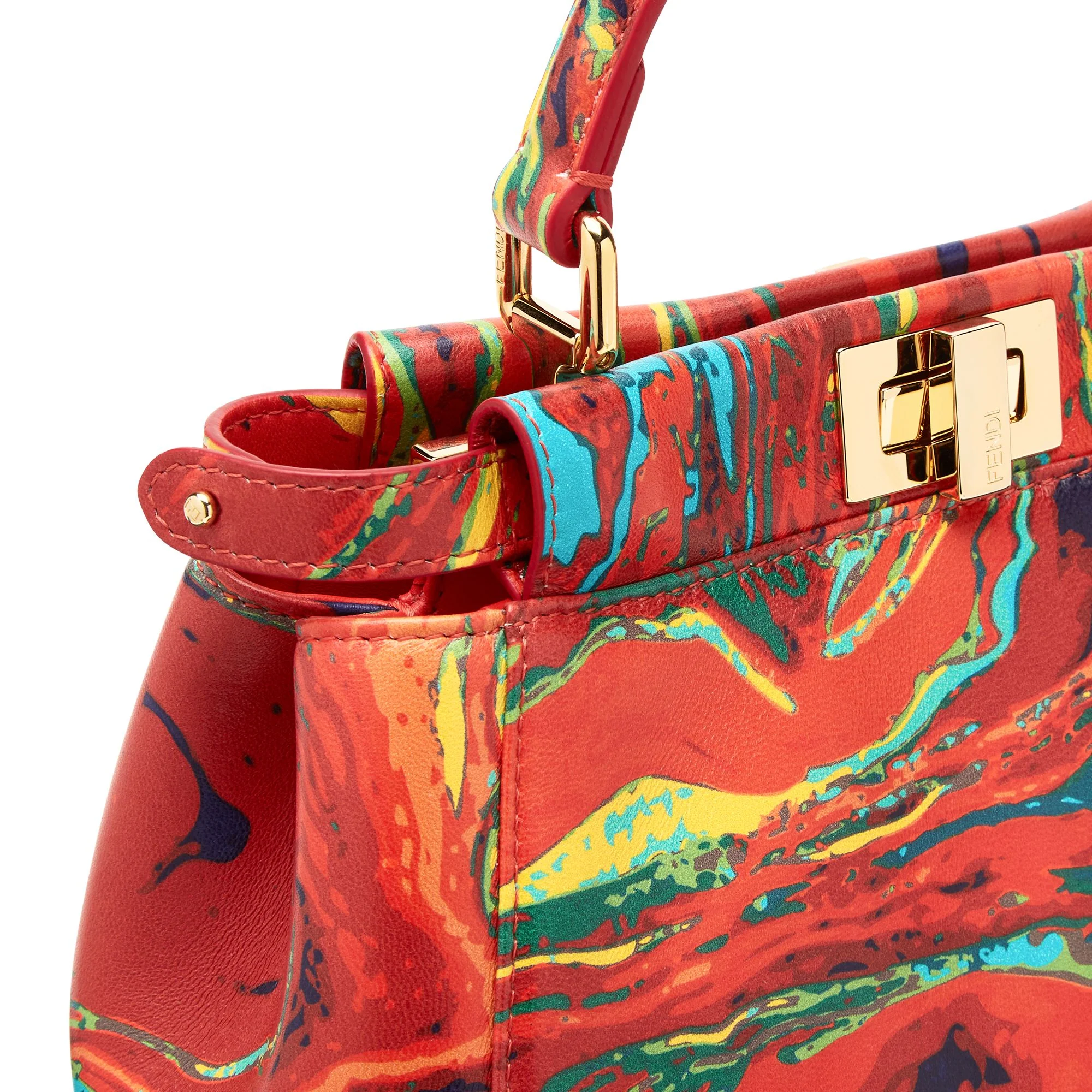 Women's Peekaboo Mini - Red + Multicolour + Soft Gold - Image 5