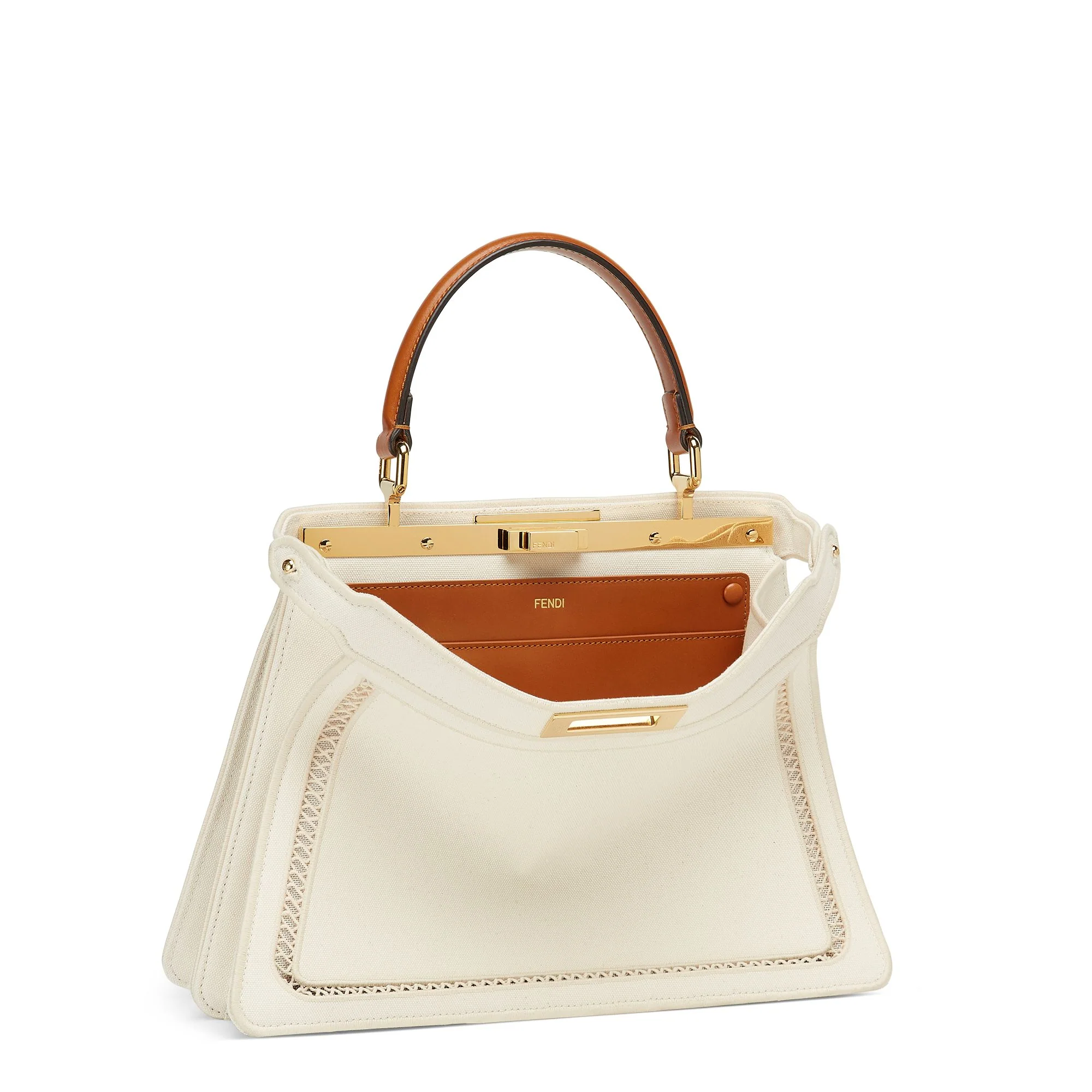 Women's Peekaboo ISeeU Medium - Natural + Leather + Soft Gold - Image 4