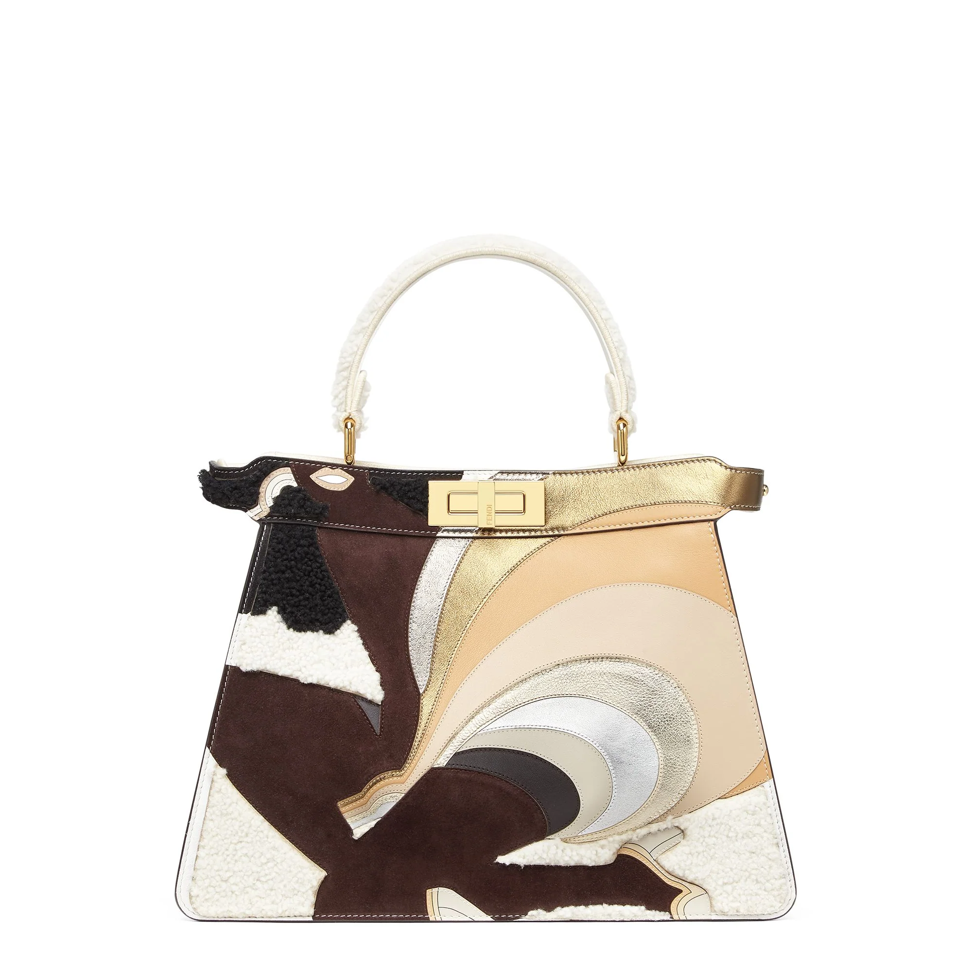 Women's Peekaboo ISeeU Medium - Ice White + Multicolor + Soft Gold