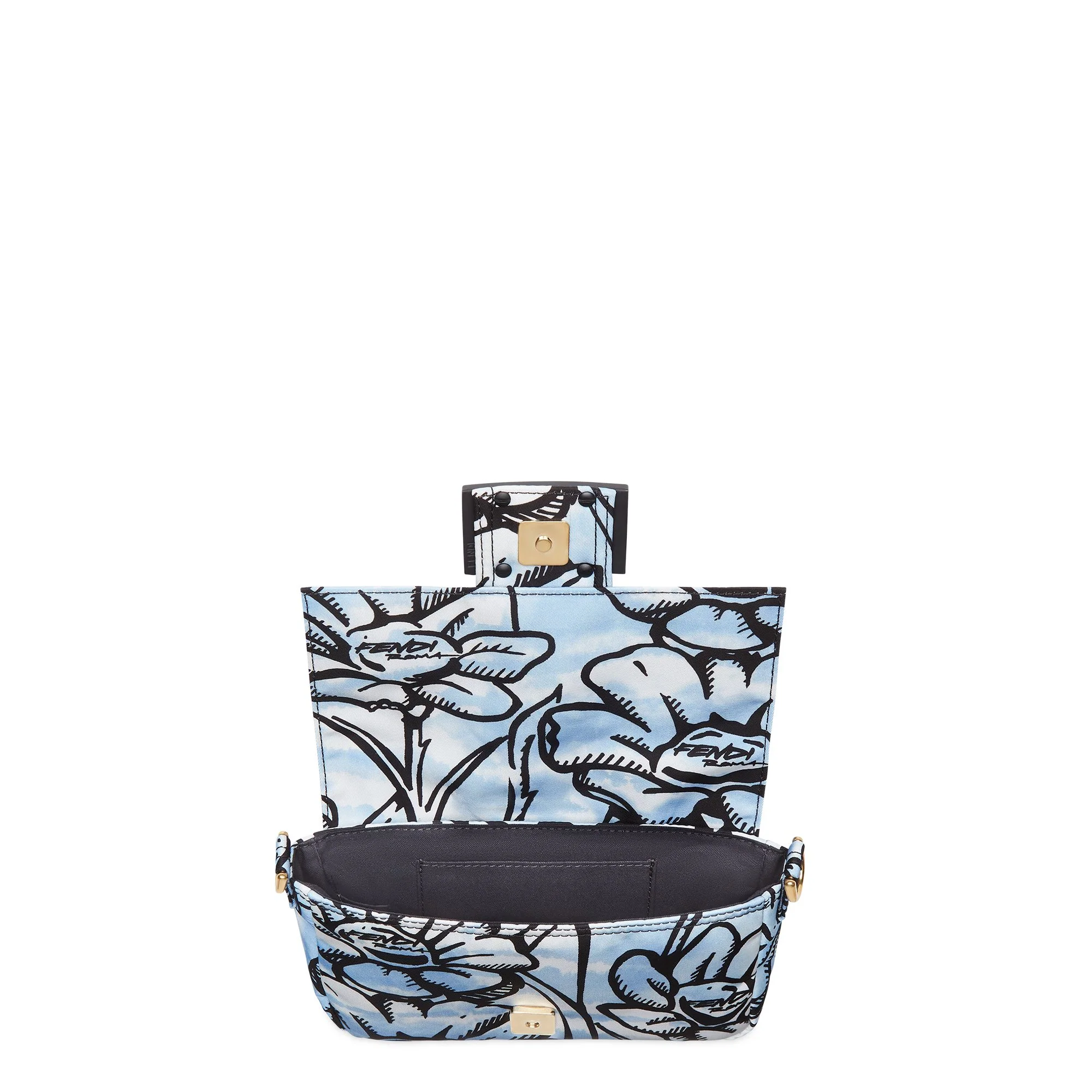 Women's Belt Baguette Small - White + Light Blue + Black + Vibrato Gold - Image 4