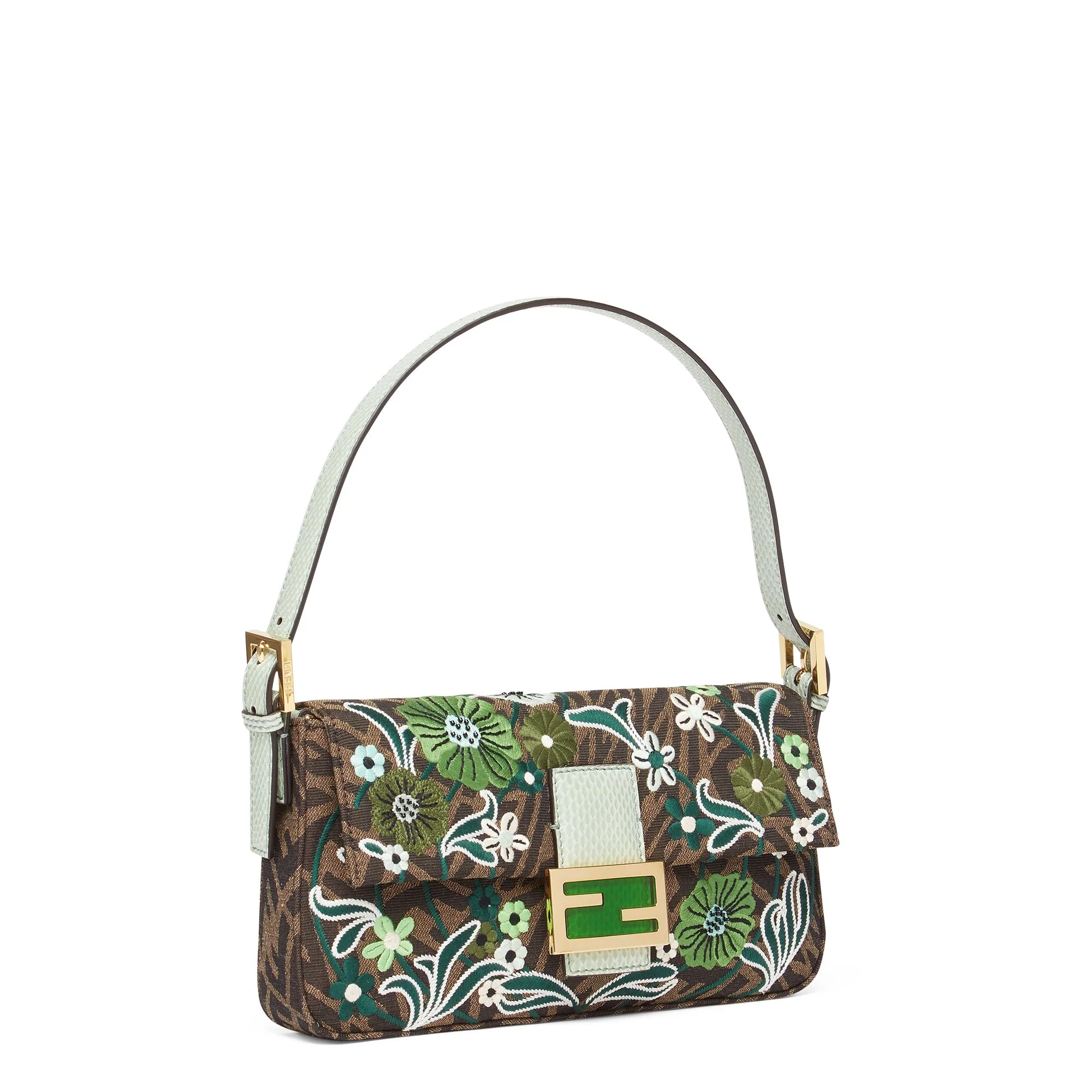 Women's Baguette 1997 - Tobacco + Brown + Mint + Soft Gold - Image 2
