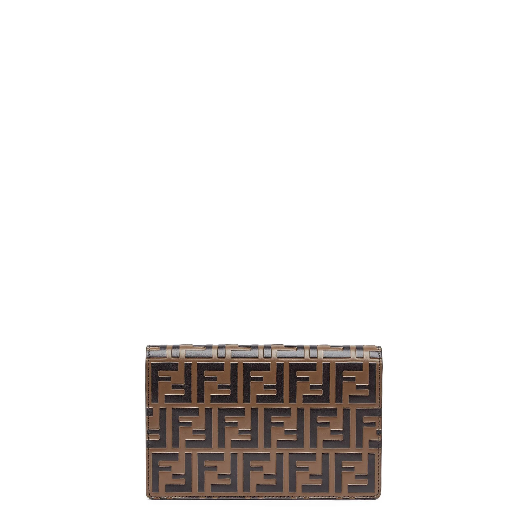 Women's F is Fendi Wallet On Chain Medium - Strawberry + Maya + Black + Soft Gold - Image 3