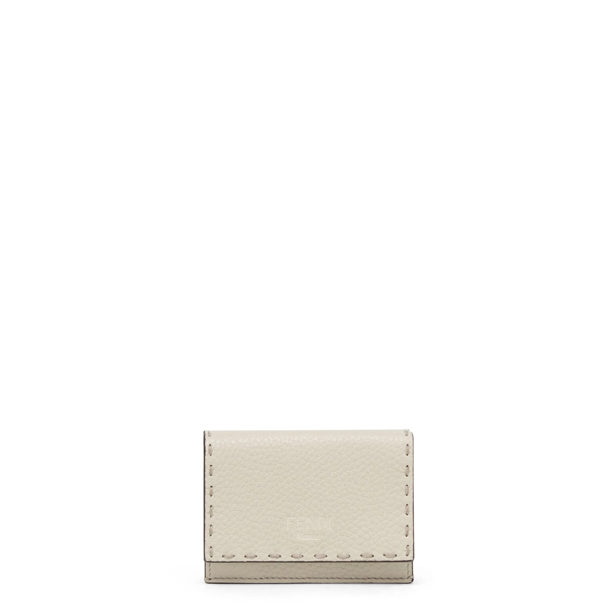 Women's Selleria Micro Trifold Wallet - Milk + Fluo Green + Soft Gold