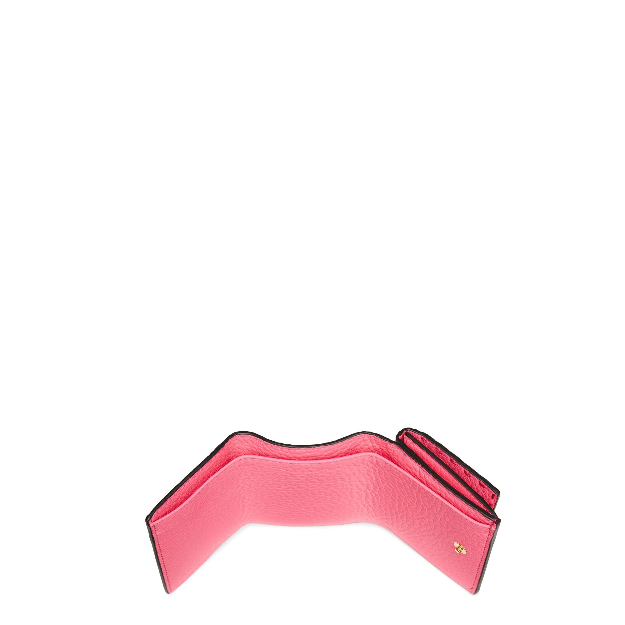 Women's Selleria Micro Trifold Wallet - Fuchsia + Fluo Pink + Soft Gold - Image 3