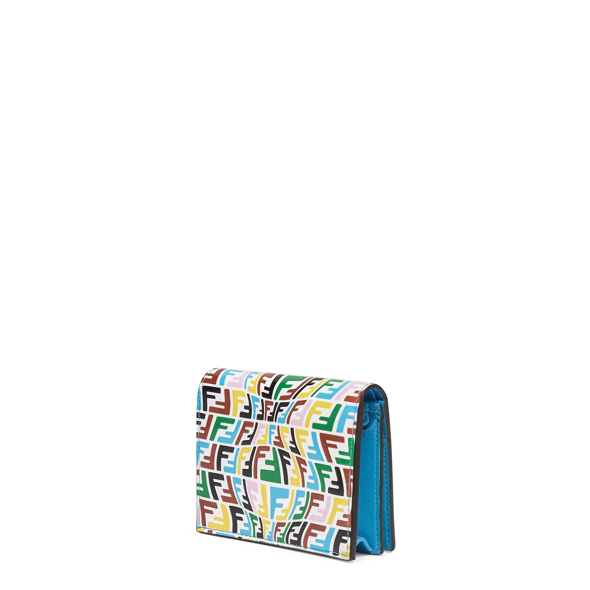 Women's Baguette Small Wallet - Multicolor + Cyber Blue + Soft Gold - Image 2