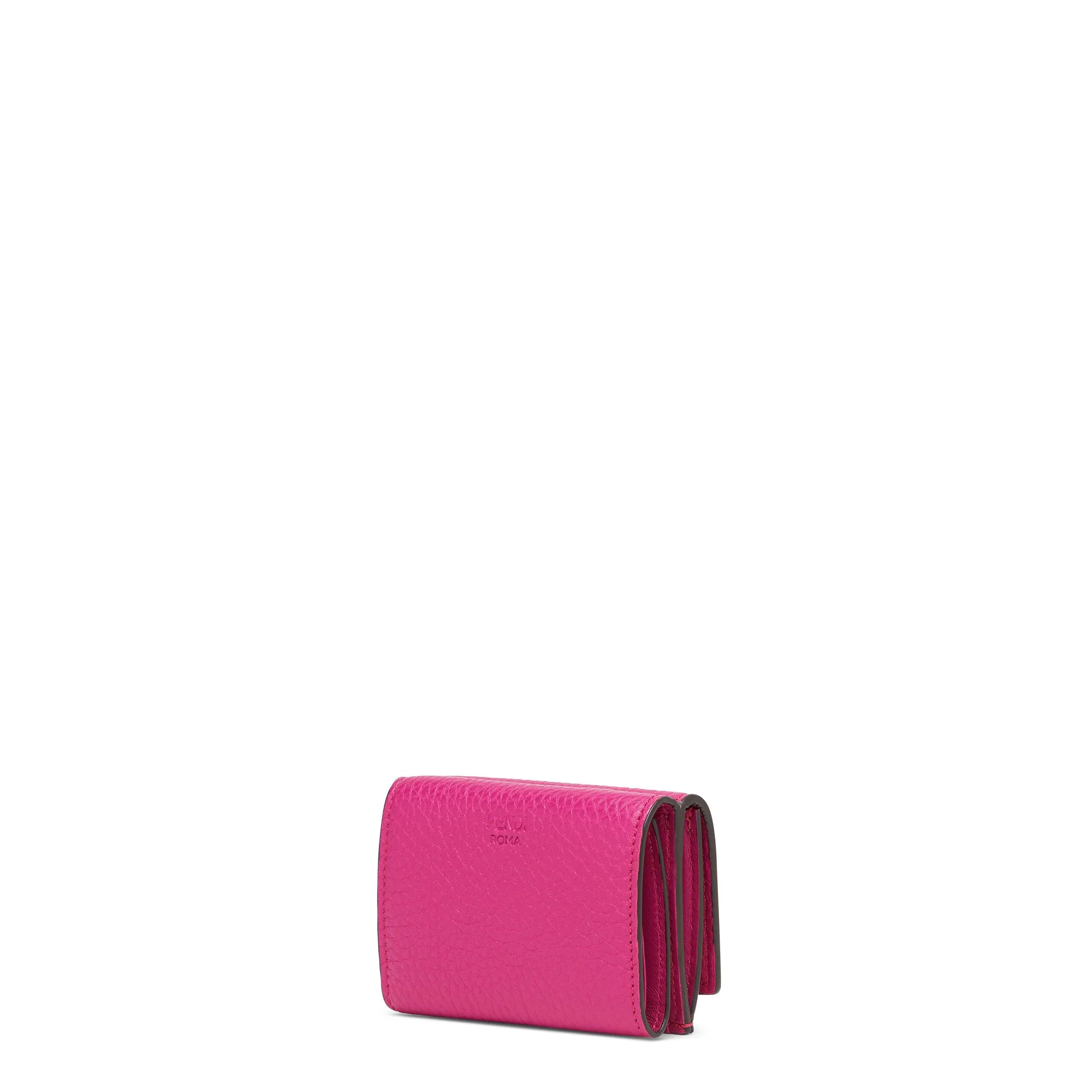Women's Peekaboo Micro Trifold Wallet - Magenta + Palladium - Image 2