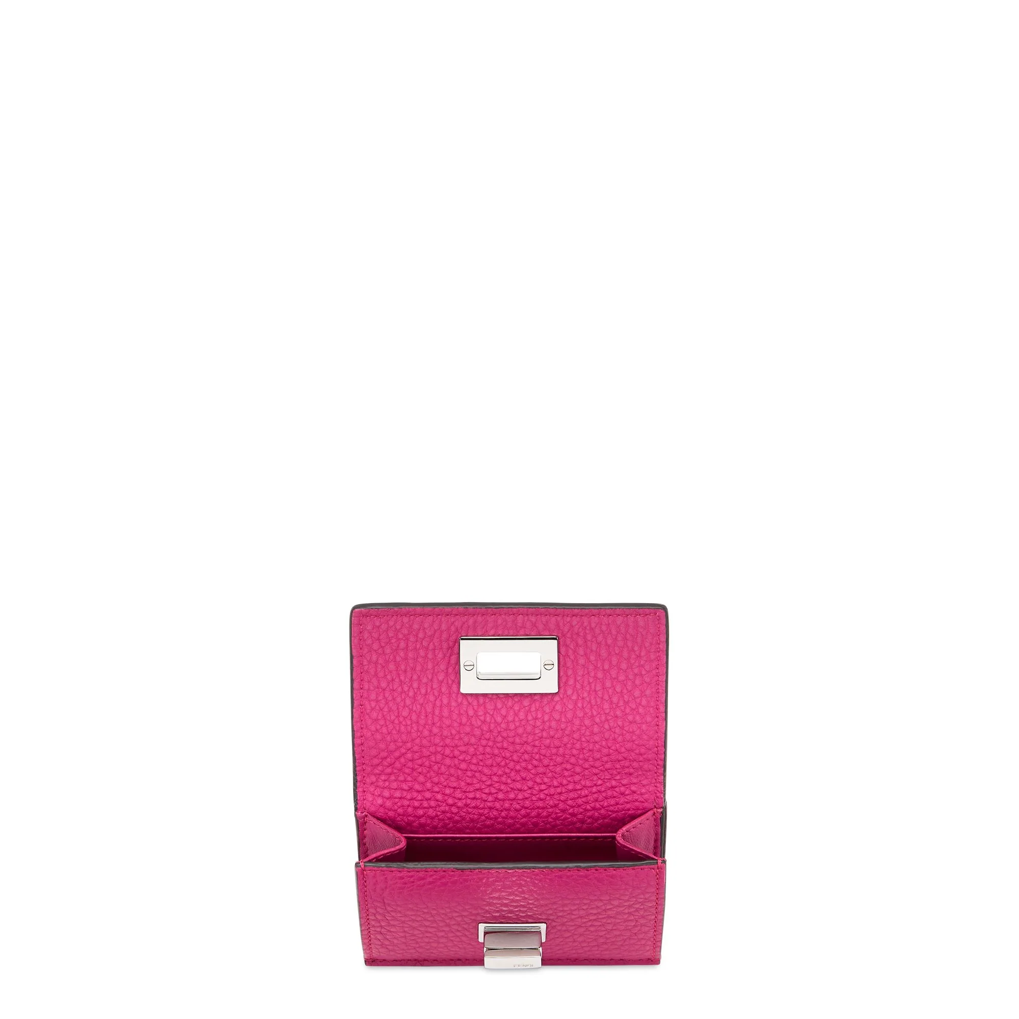 Women's Peekaboo Micro Trifold Wallet - Magenta + Palladium - Image 3