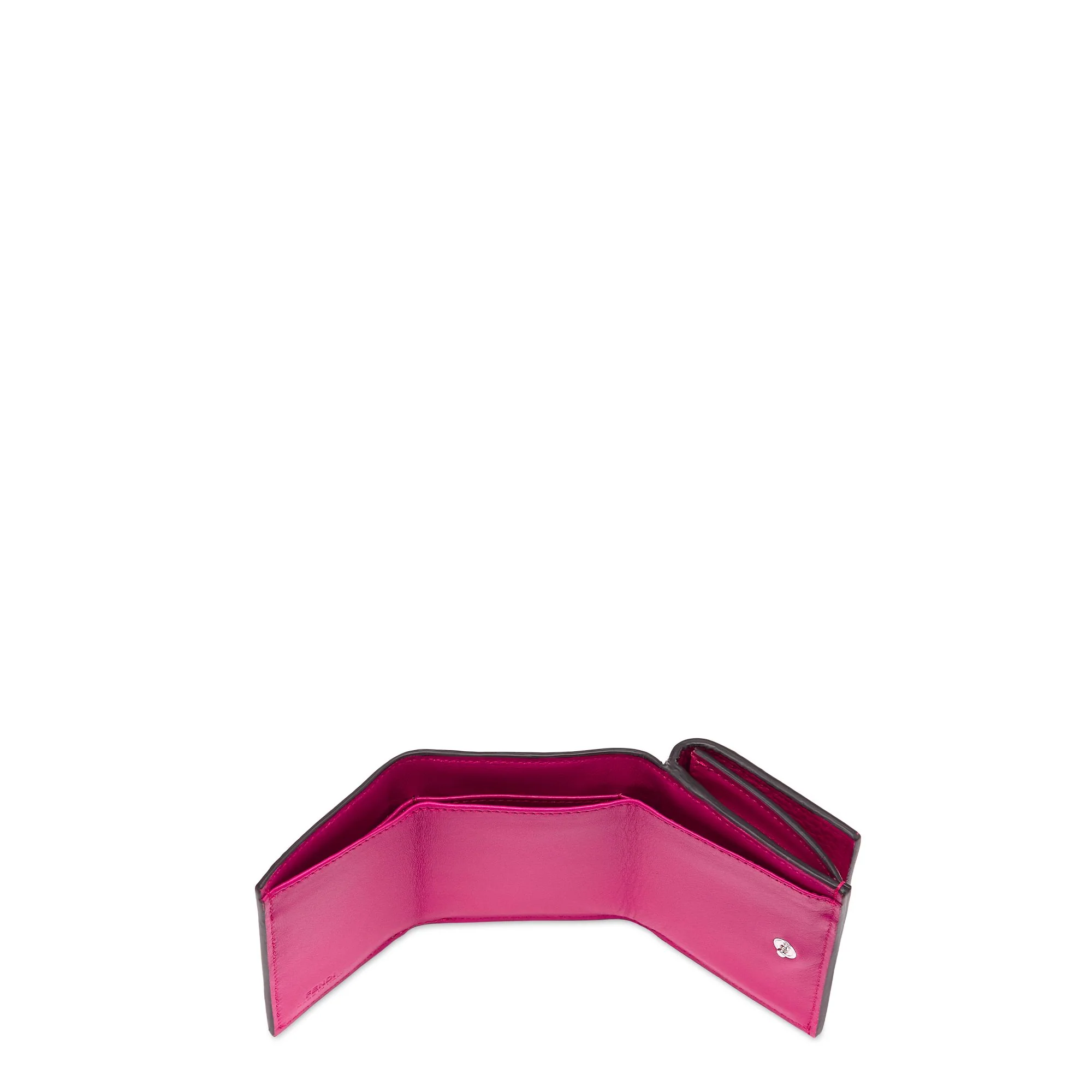 Women's Peekaboo Micro Trifold Wallet - Magenta + Palladium - Image 4