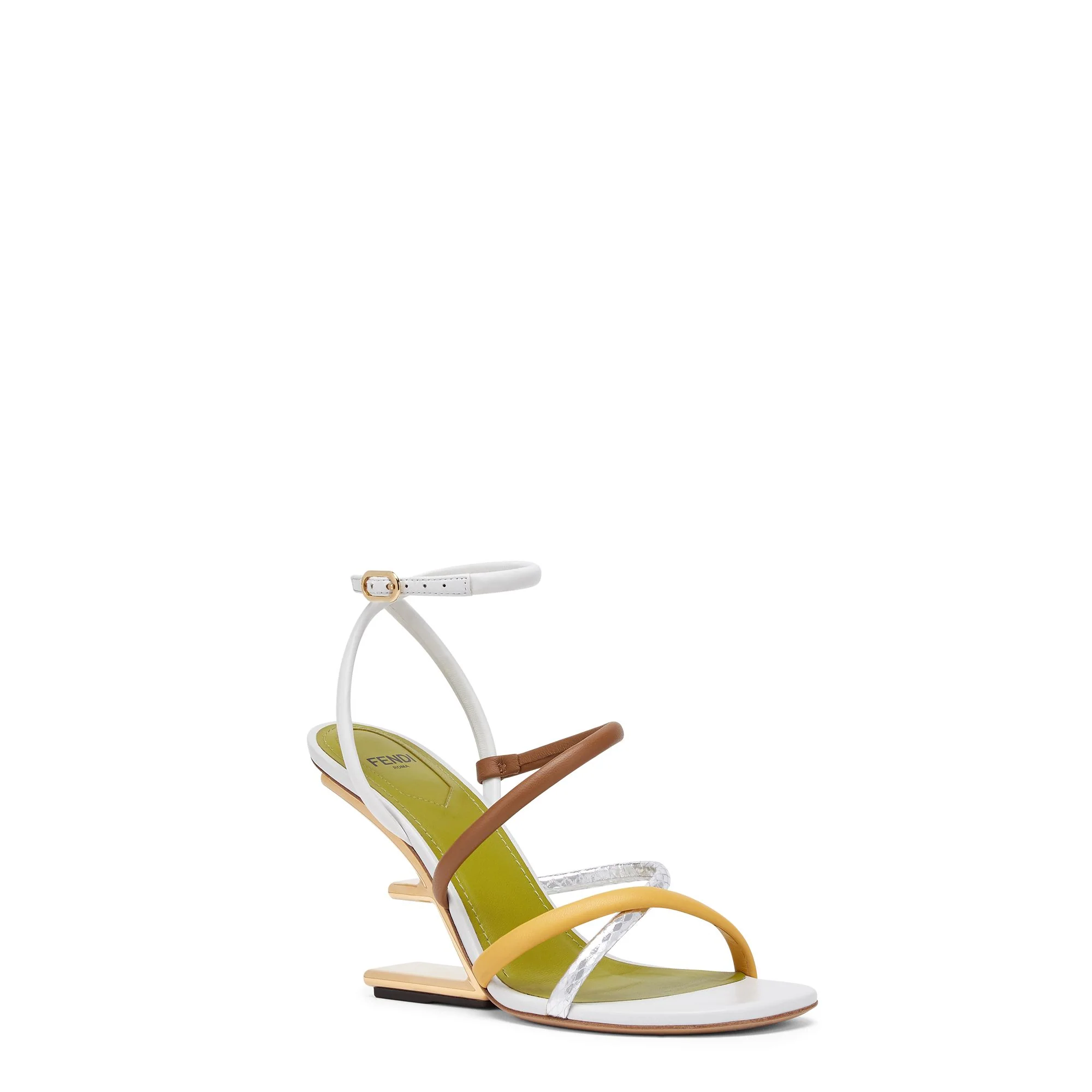 Women's Fendi First Sandalo - Semol + Sand + White + Silver - Image 2