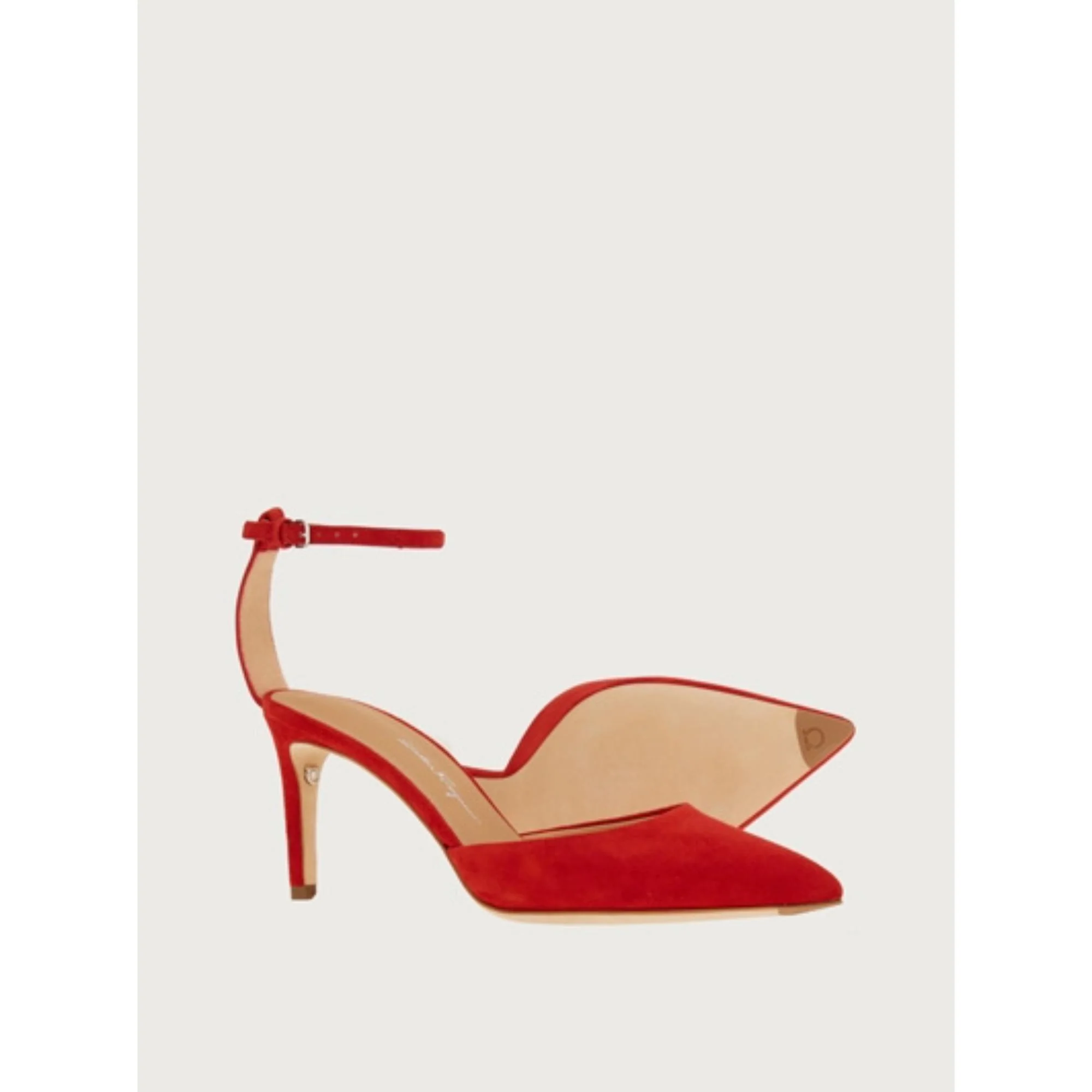 Ankle Strap Pumps Shoe - Lipstick Red - Image 6