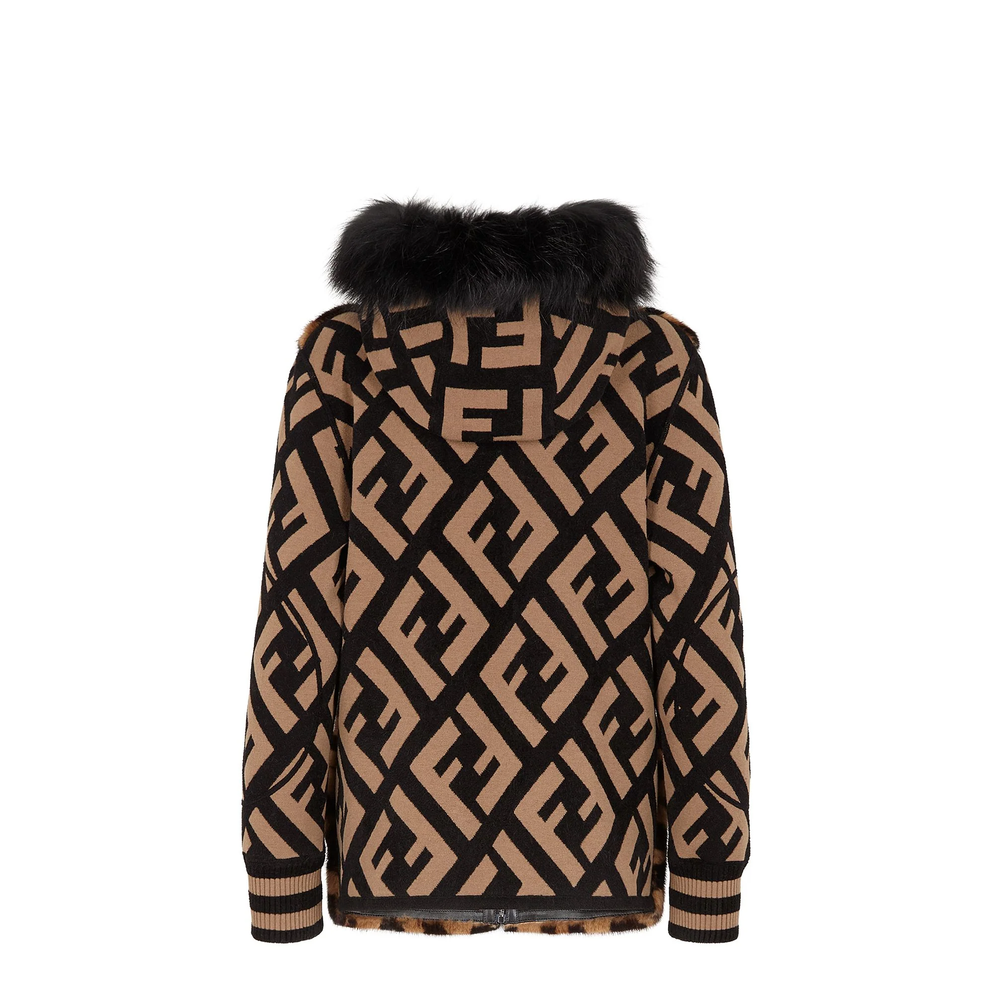 Women's Fun Fur Jacket - Tobacco - Image 2