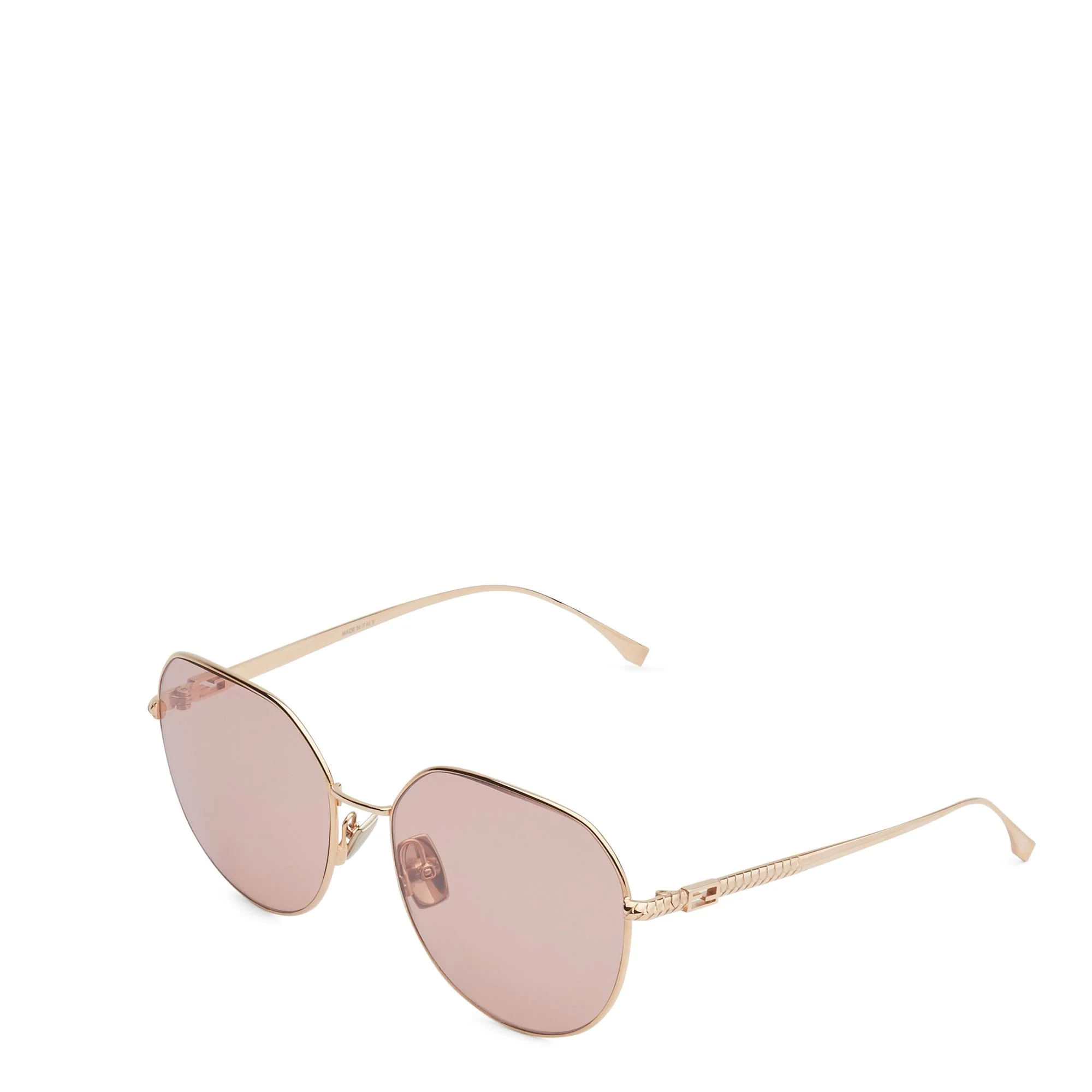 Women's Baguette Sunglasses - Co.Gold + Pink Mirror - Image 2