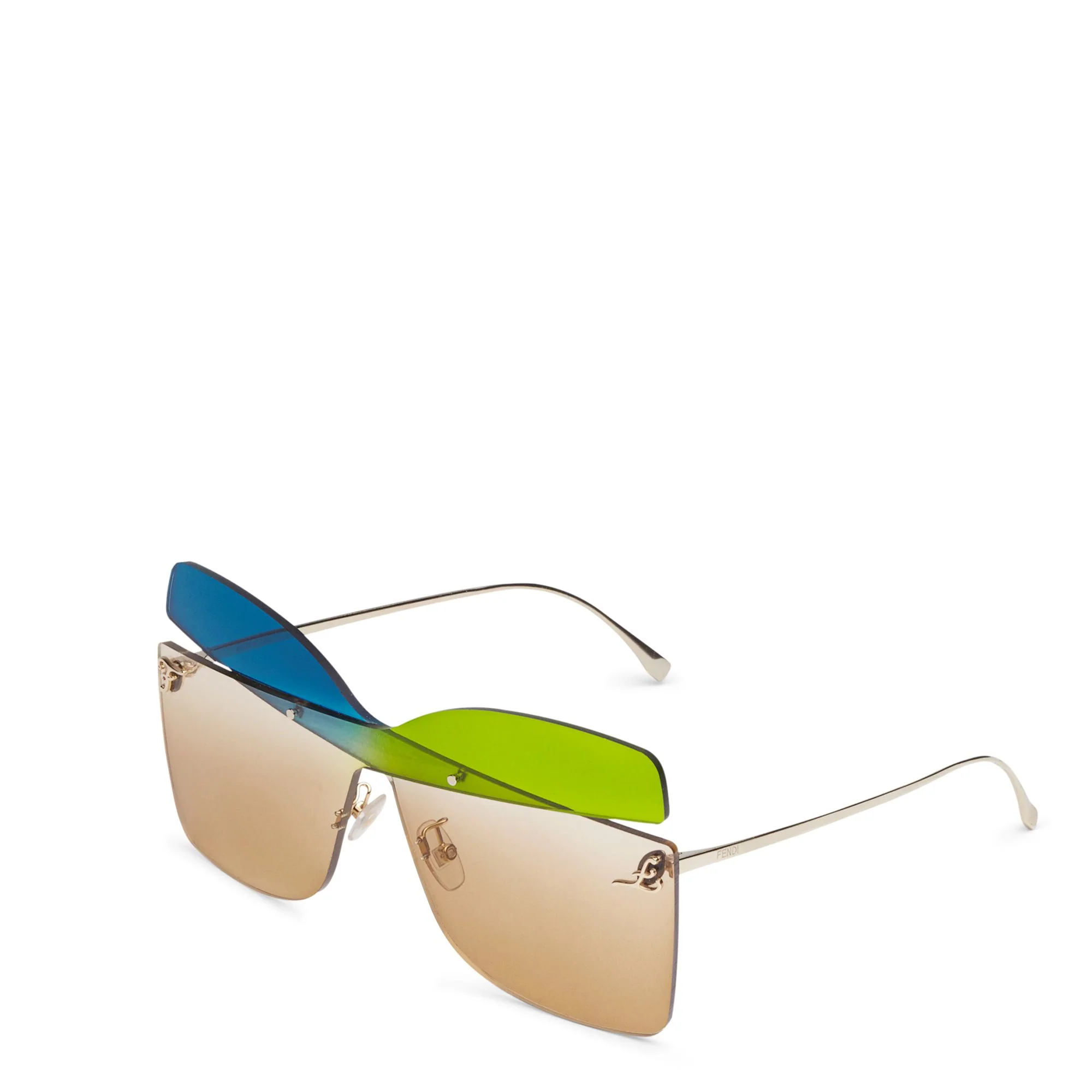 Women's Karligraphy Sunglasses - Blue + Green + Ltbrown - Image 2