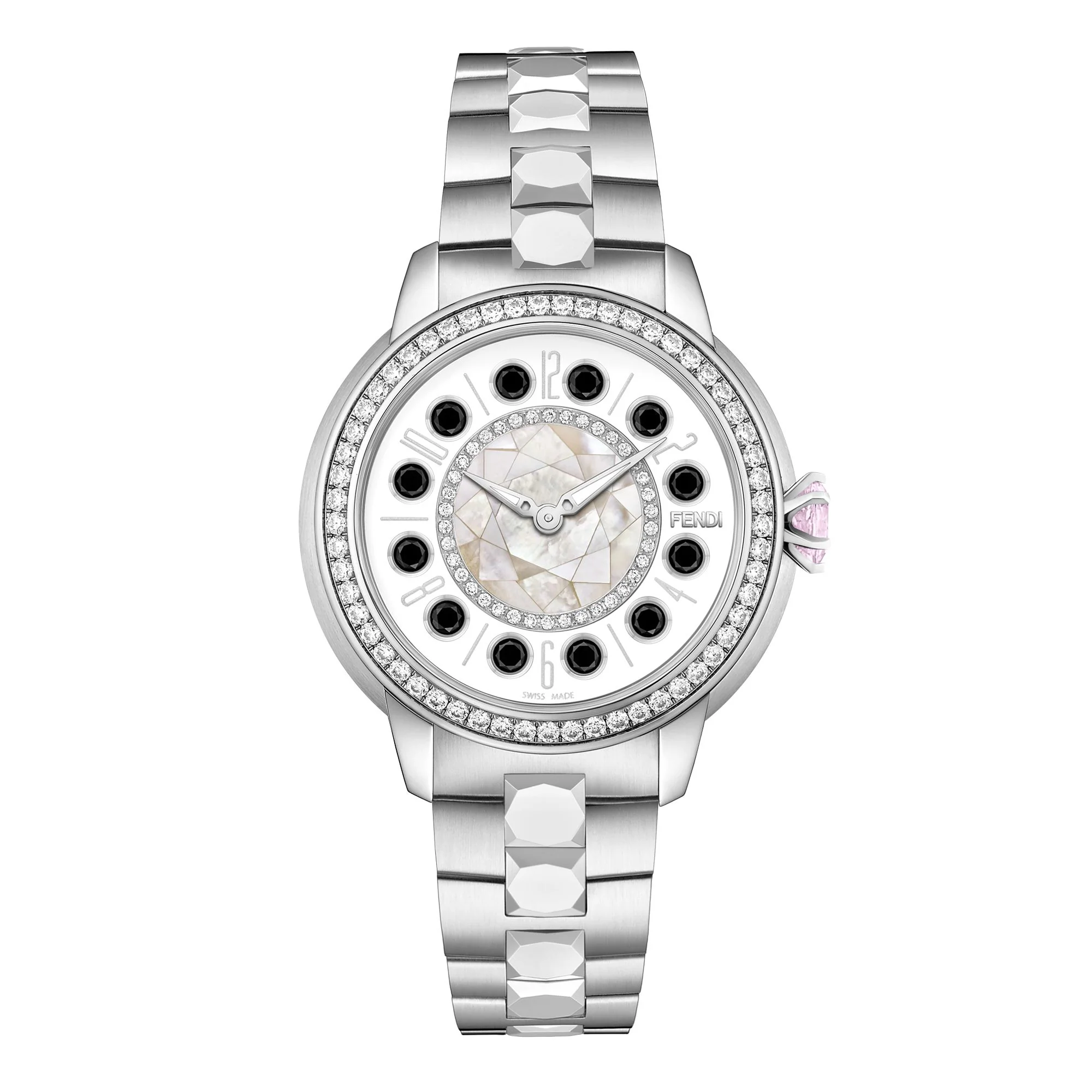 Women's Watch Ishine SS w/Diam - White Mop + Diam T01