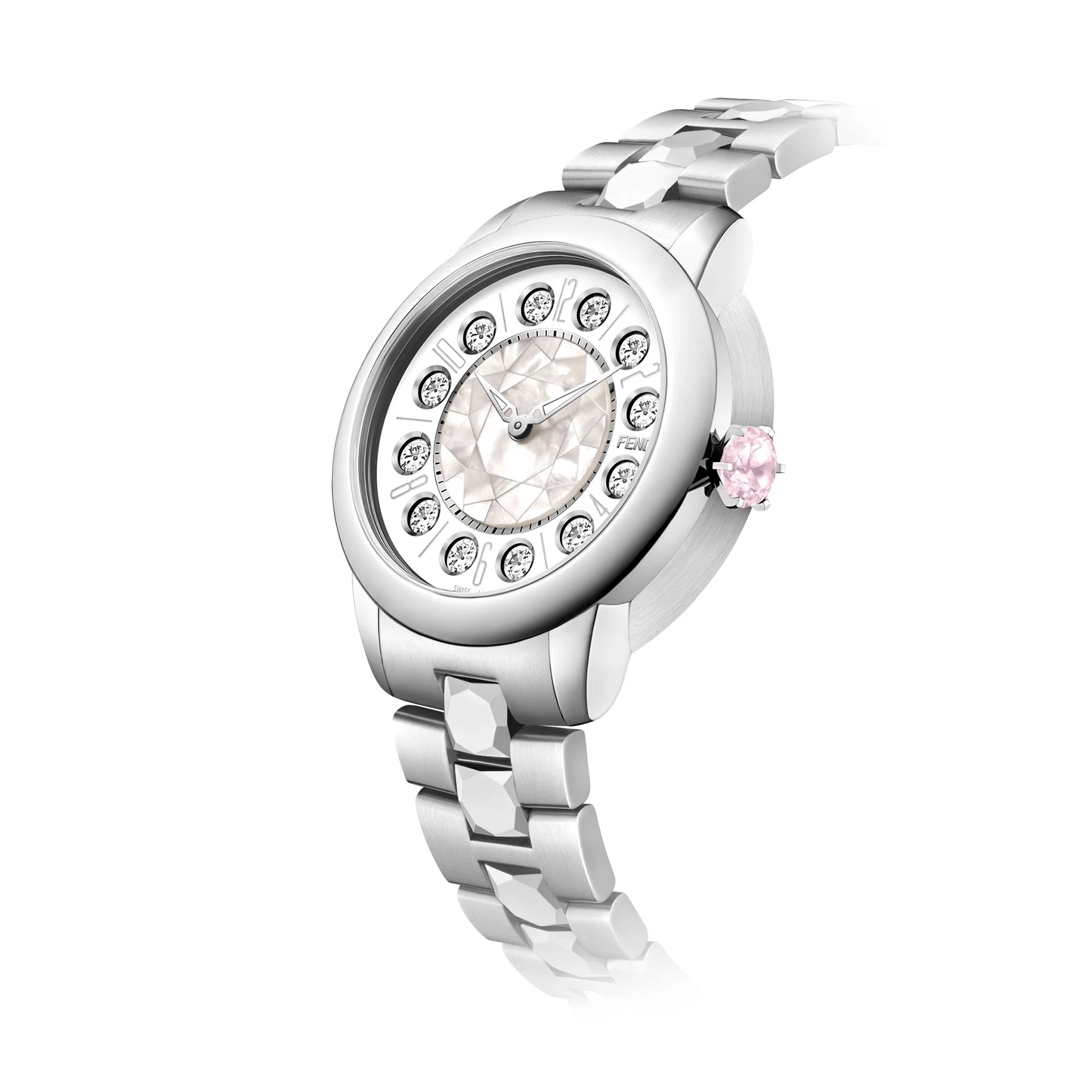 Women's Watch Ishine SS w/Diam - White Mop T01 - Image 3