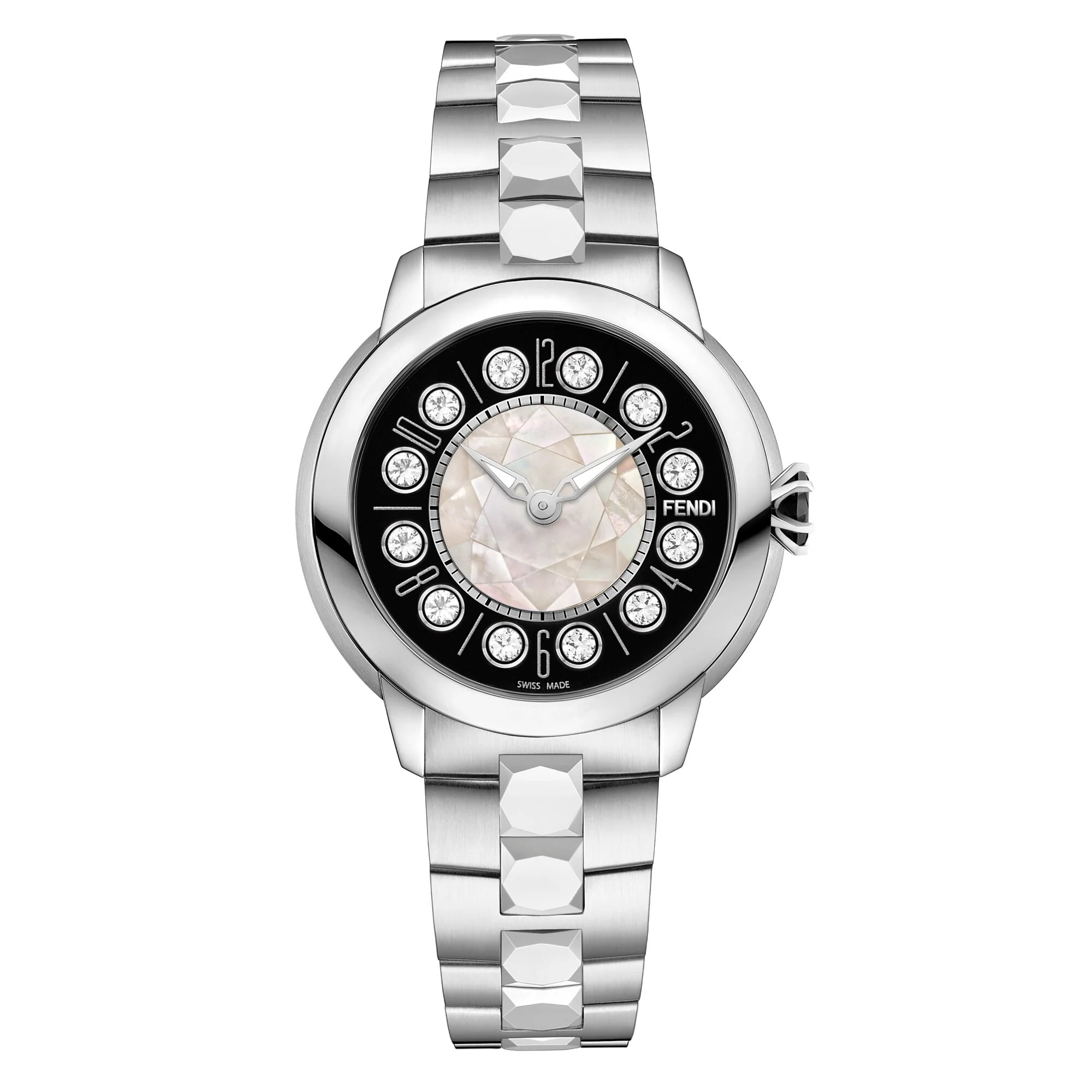 Women's Watch Ishine SS w/Diam - Black MOP T01