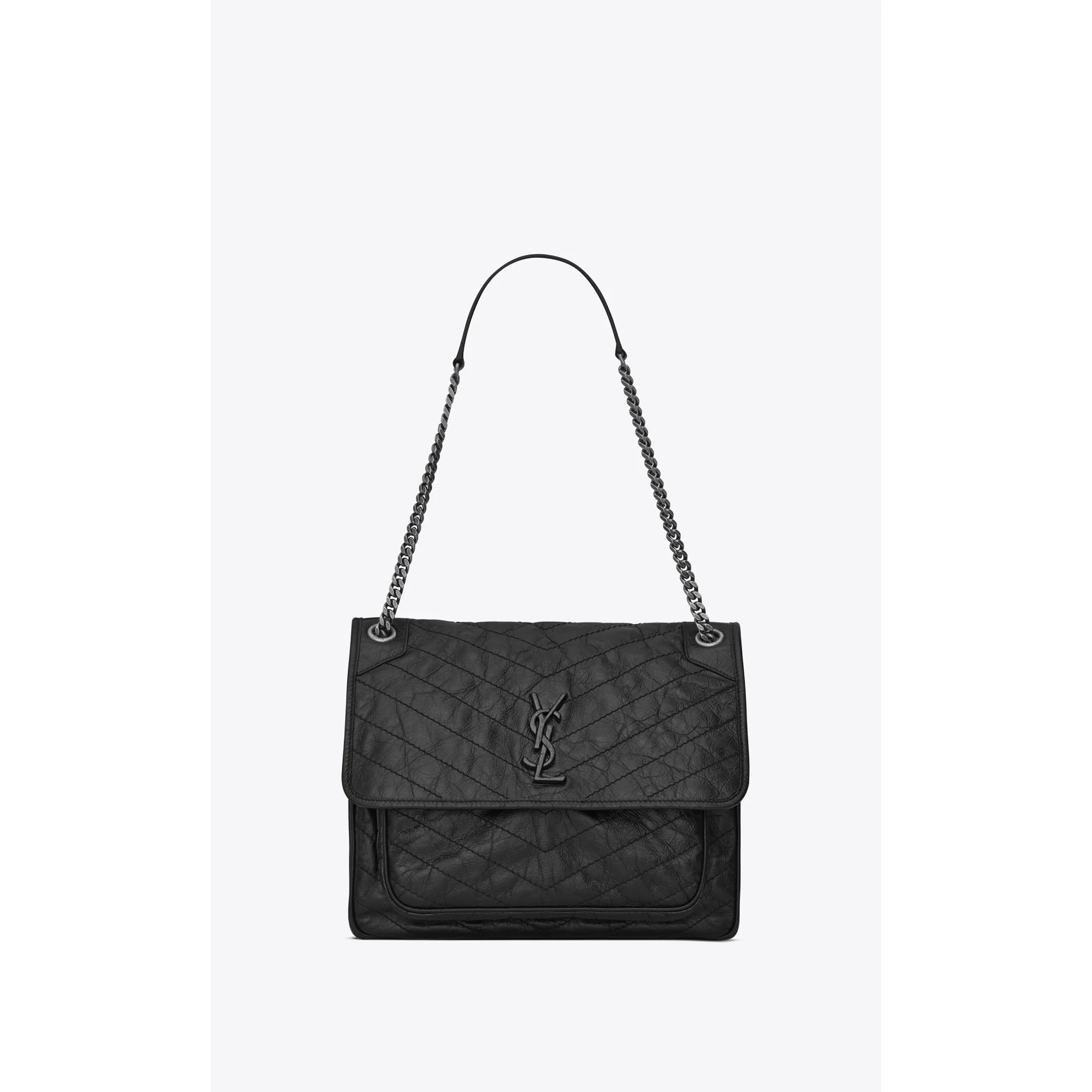 Large Niki Chain Bag - Nero