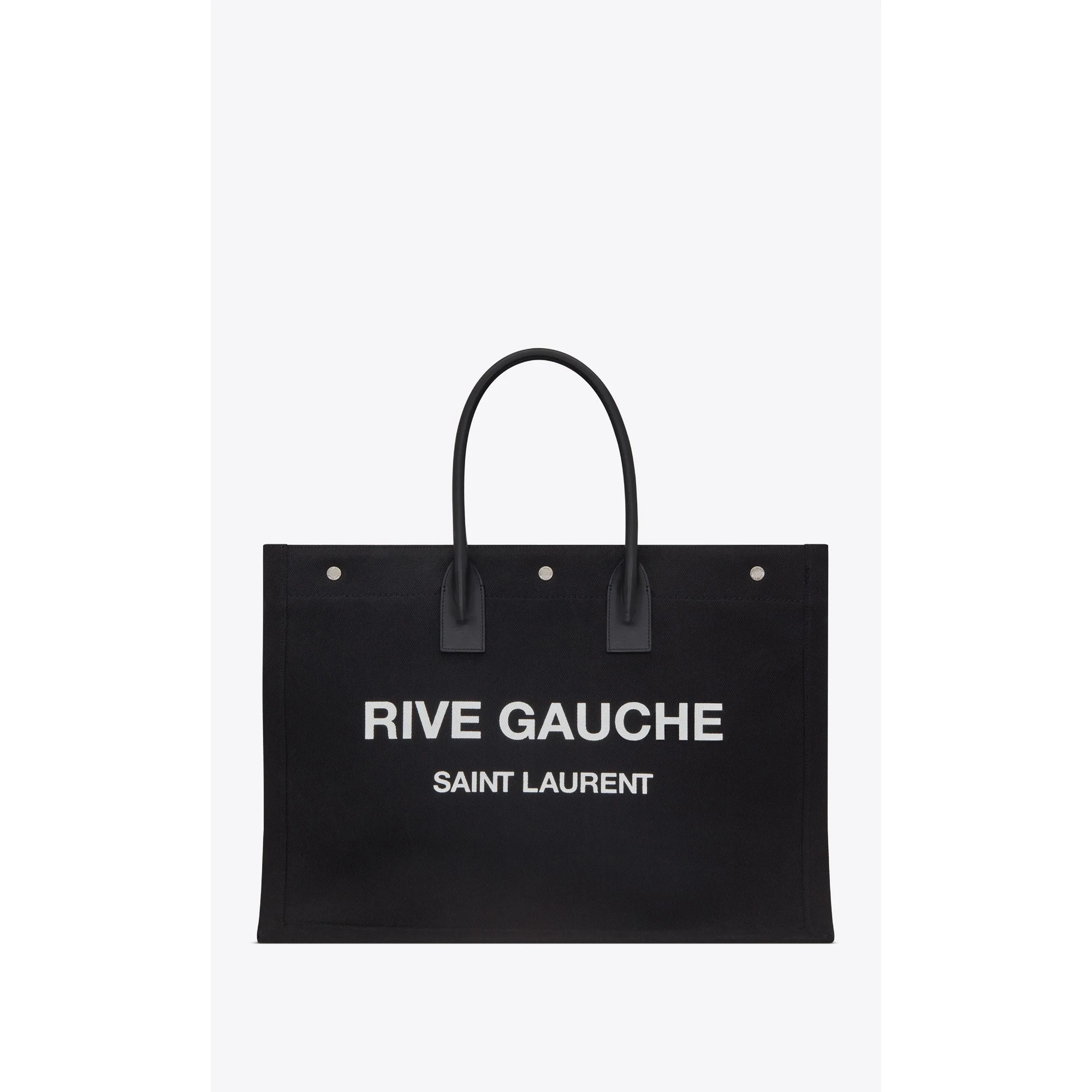 Large Rive Gauche Tote Bag - Nero/Bianco